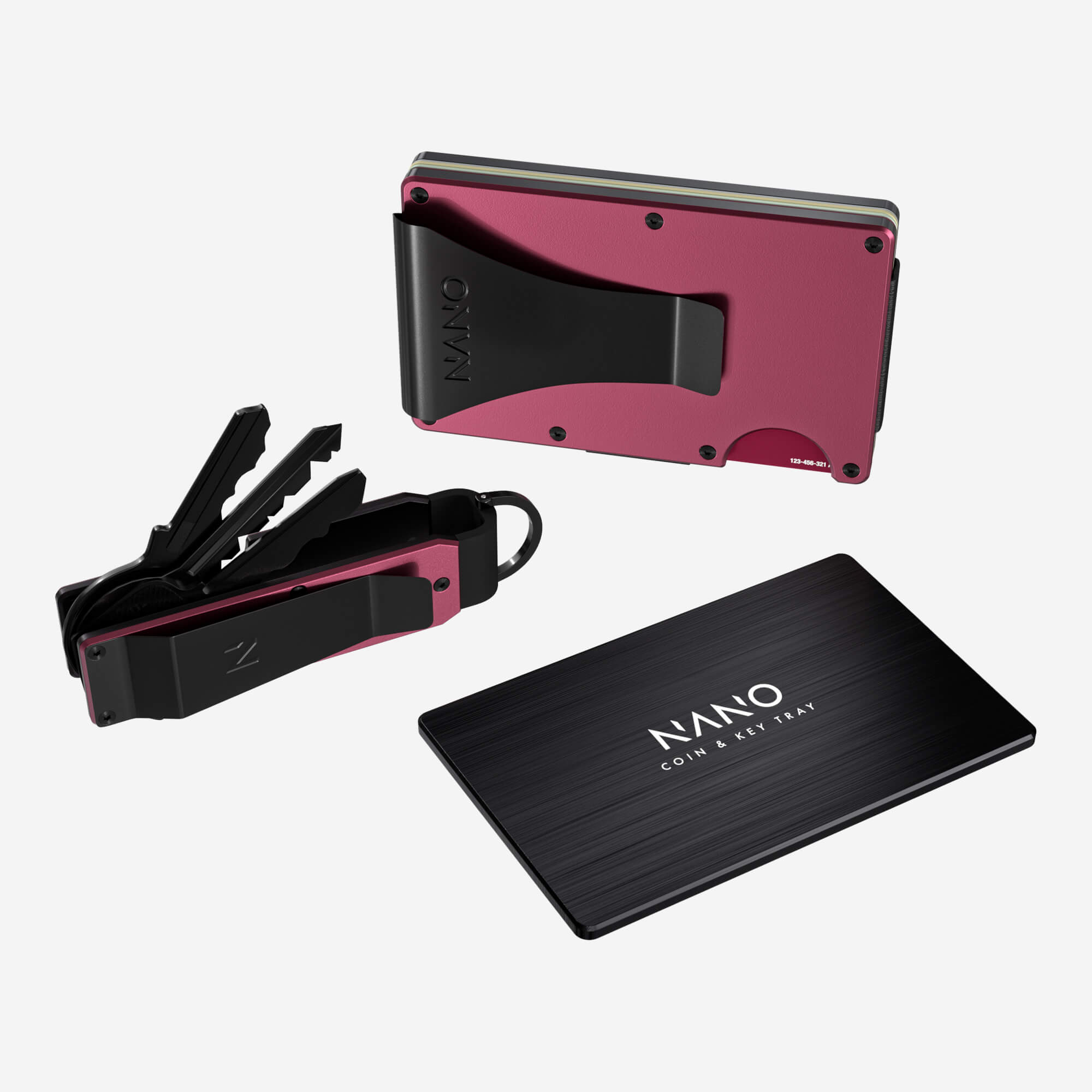 Personalised Money Clip Wallet (Portofino Red) Ultimate Bundle