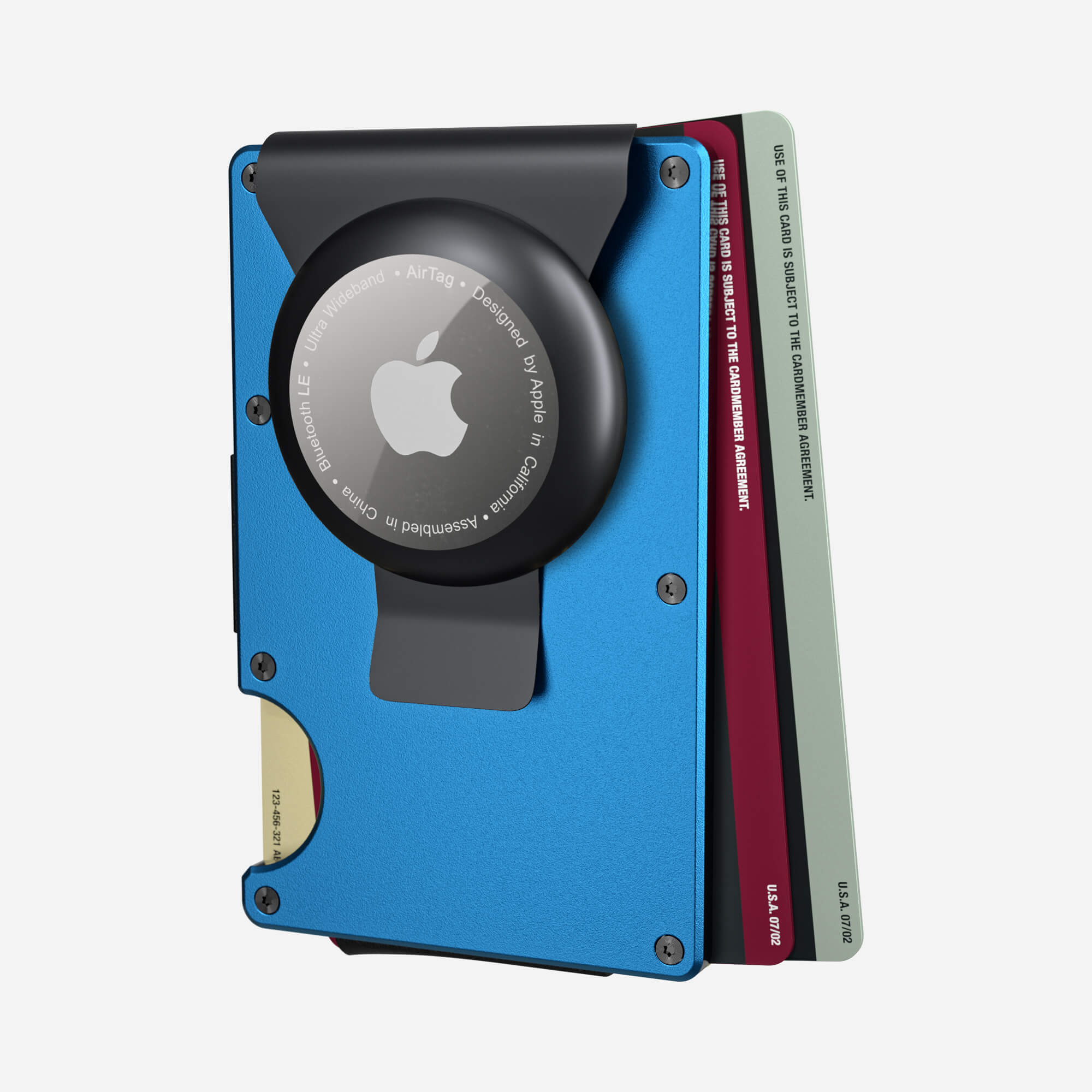 AirTag Money Clip Wallet (Velocity Blue) Essential Bundle