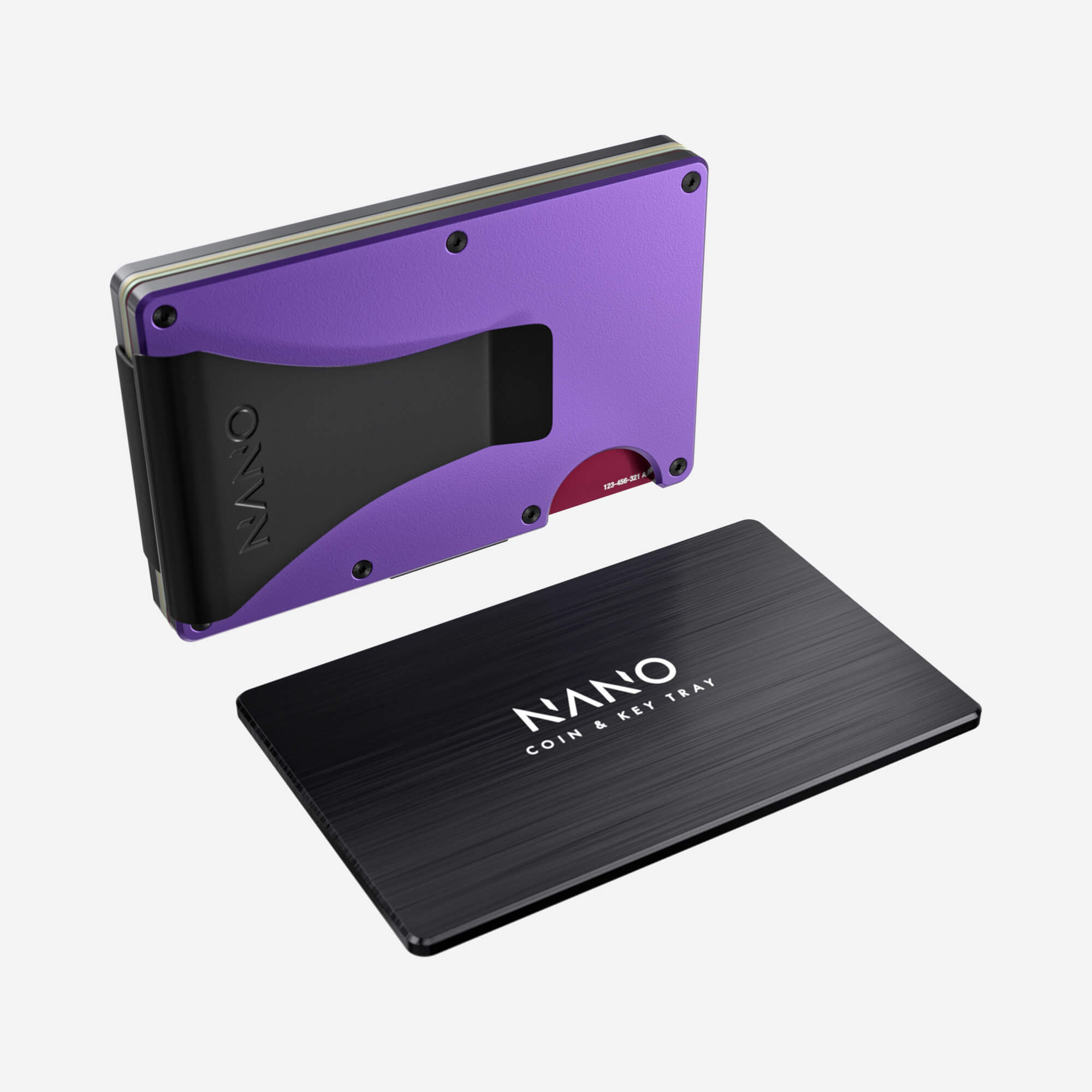 NANO™ Aluminium Money Clip Wallet (Nebula Purple) Essential Bundle