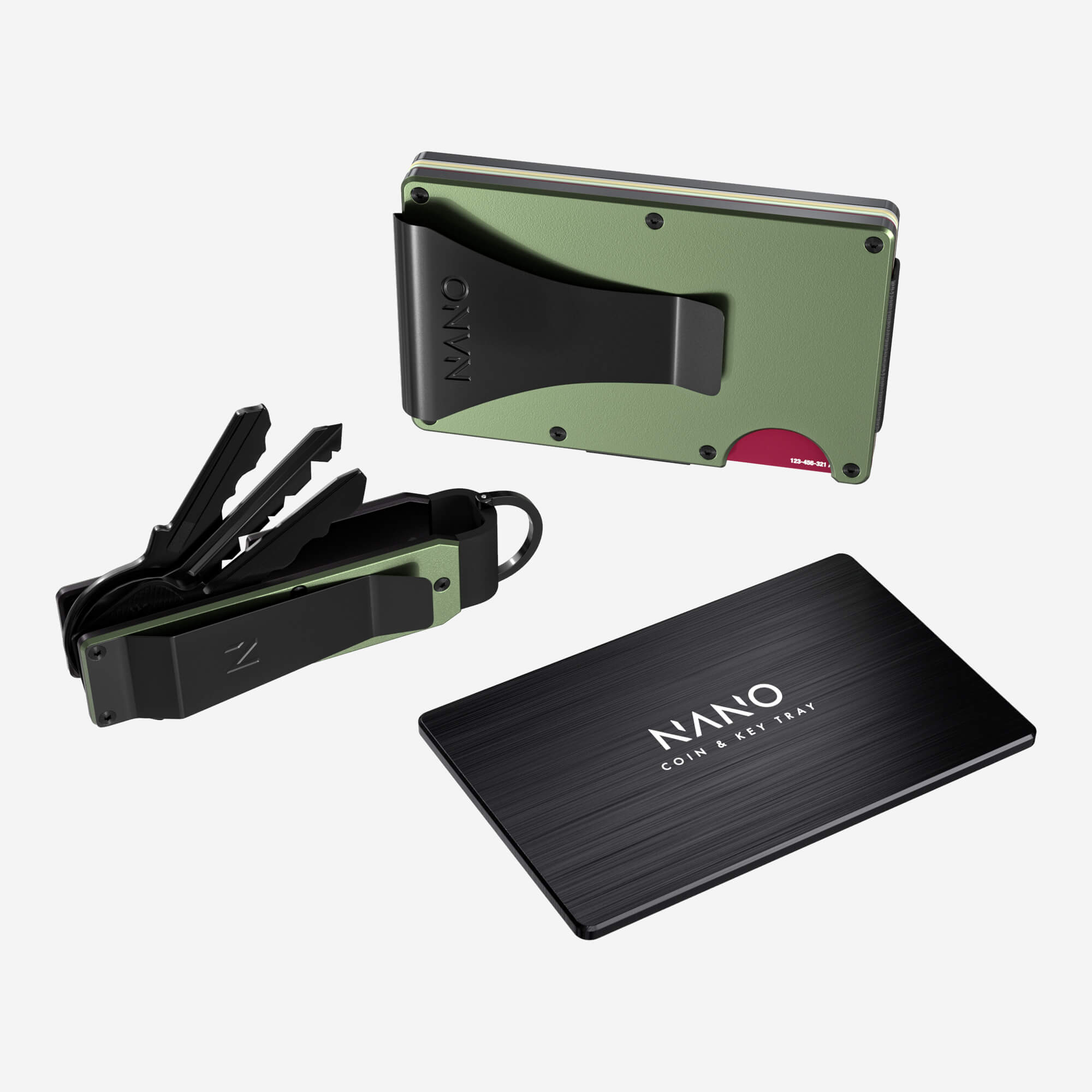 Personalised Money Clip Wallet (Heritage Green) Ultimate Bundle