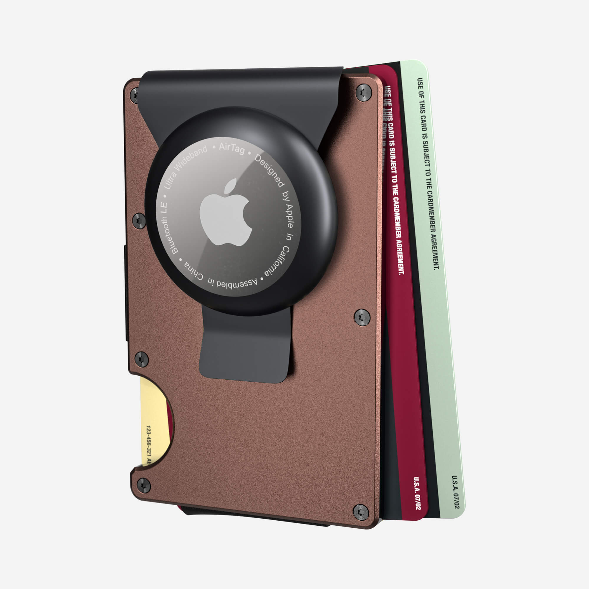 Personalised AirTag Money Clip Wallet (Sonic Copper) Essential Bundle