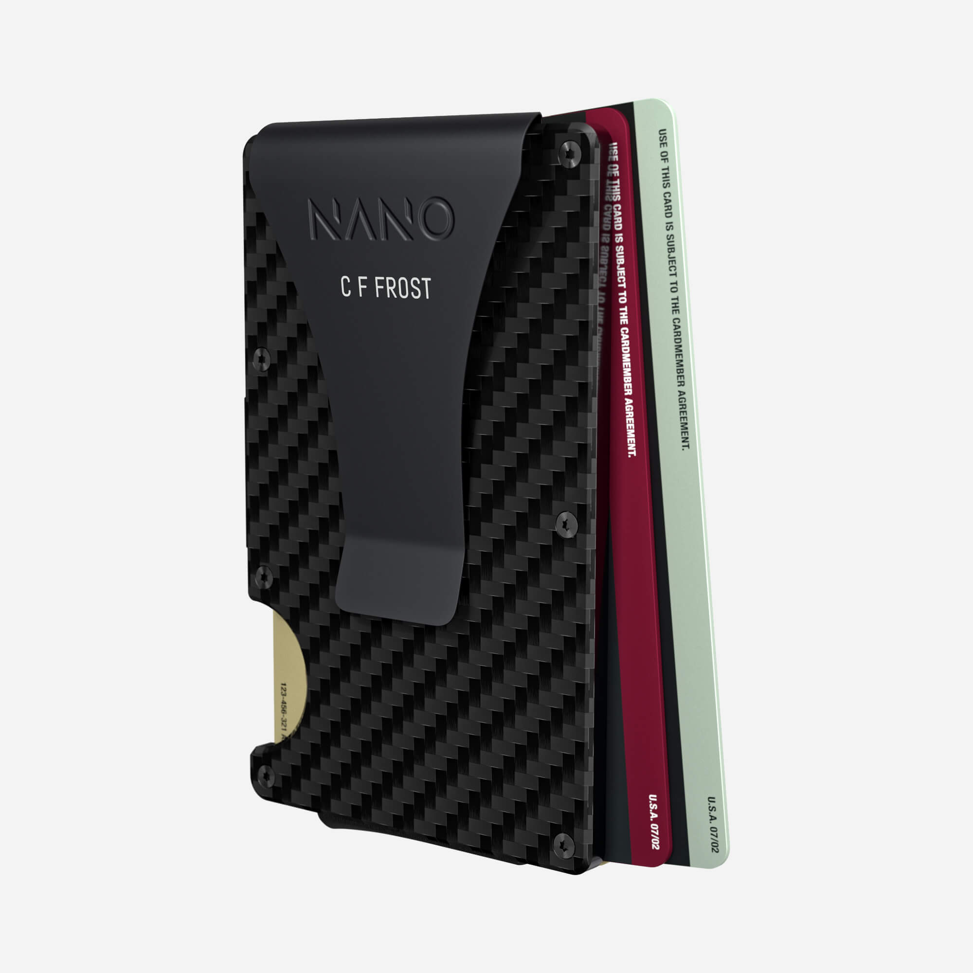 Personalised Money Clip Wallet (Stealth Black)