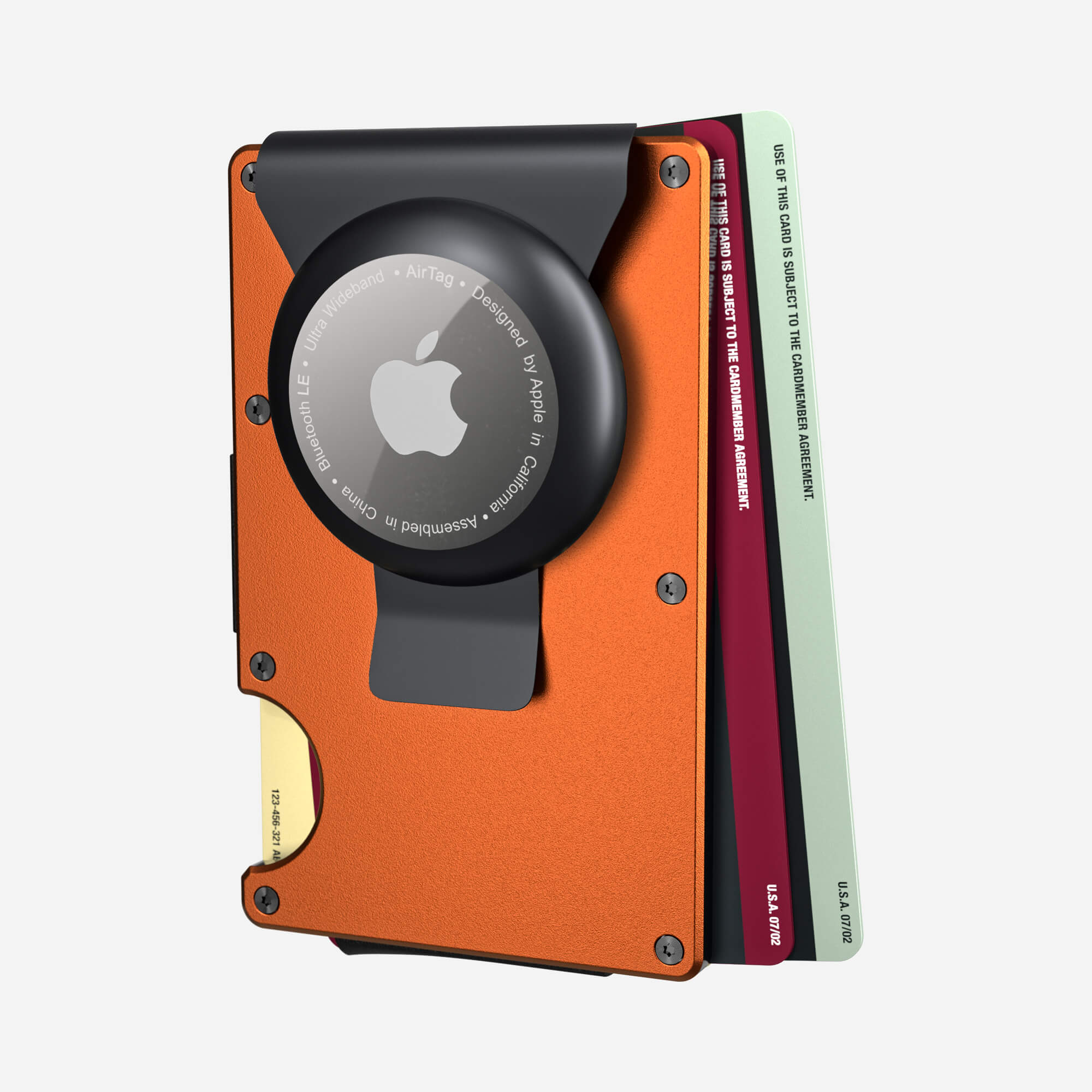 AirTag Money Clip Wallet (Ventura Orange) Everyday Bundle