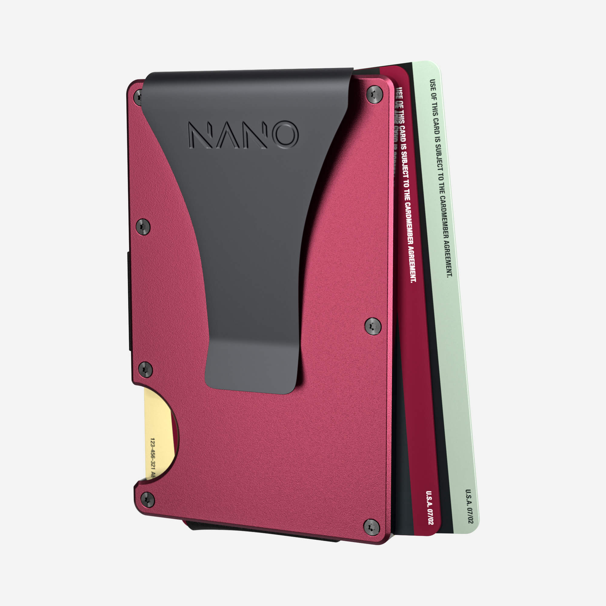 Personalised Money Clip Wallet (Portofino Red) Essential Bundle