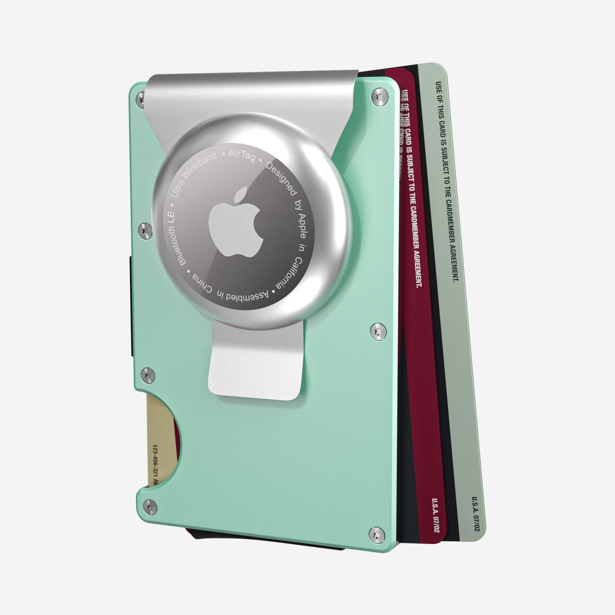 AirTag Money Clip Wallet (Orchard Mint) Essential Bundle