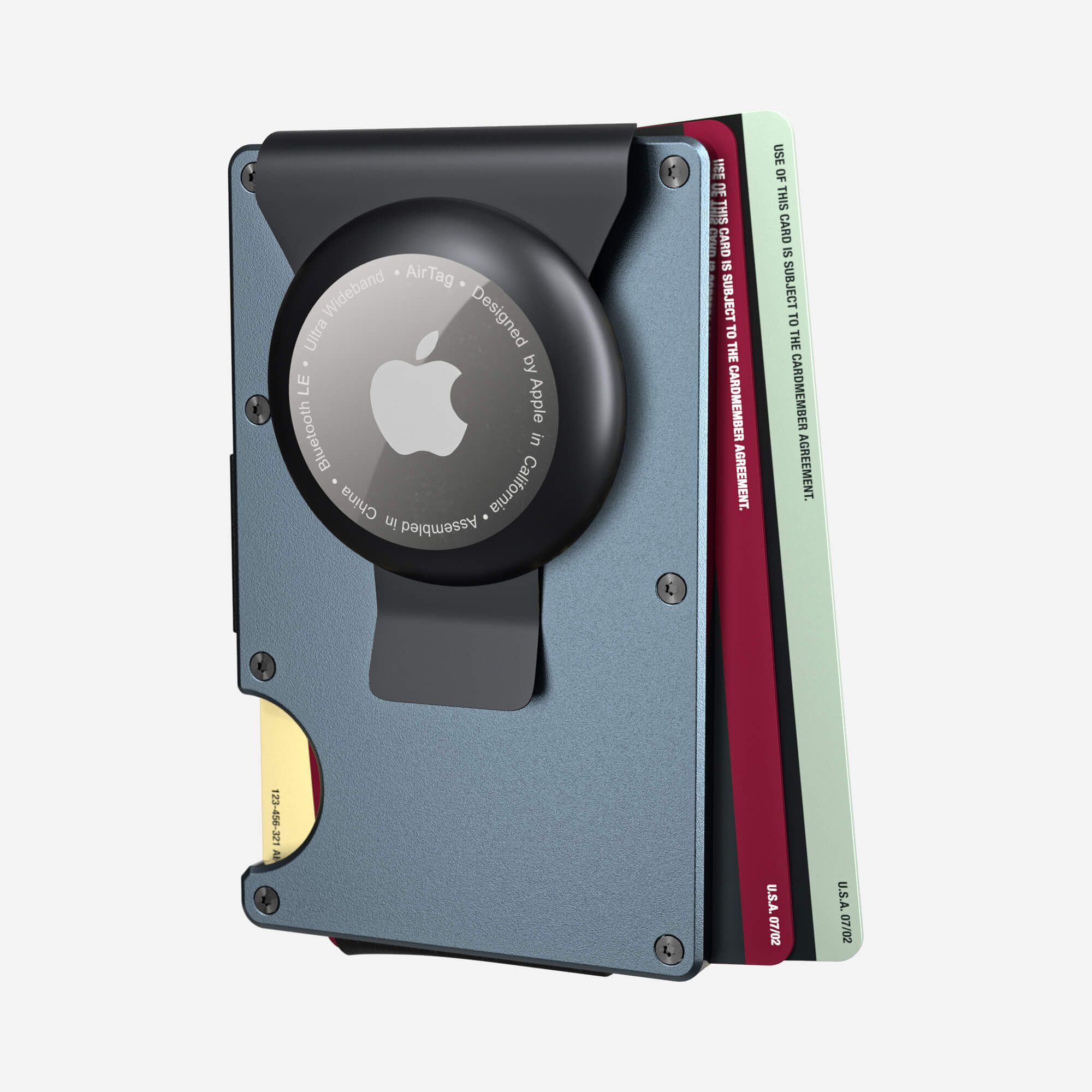 Personalised AirTag Money Clip Wallet (Forza Grey) Essential Bundle