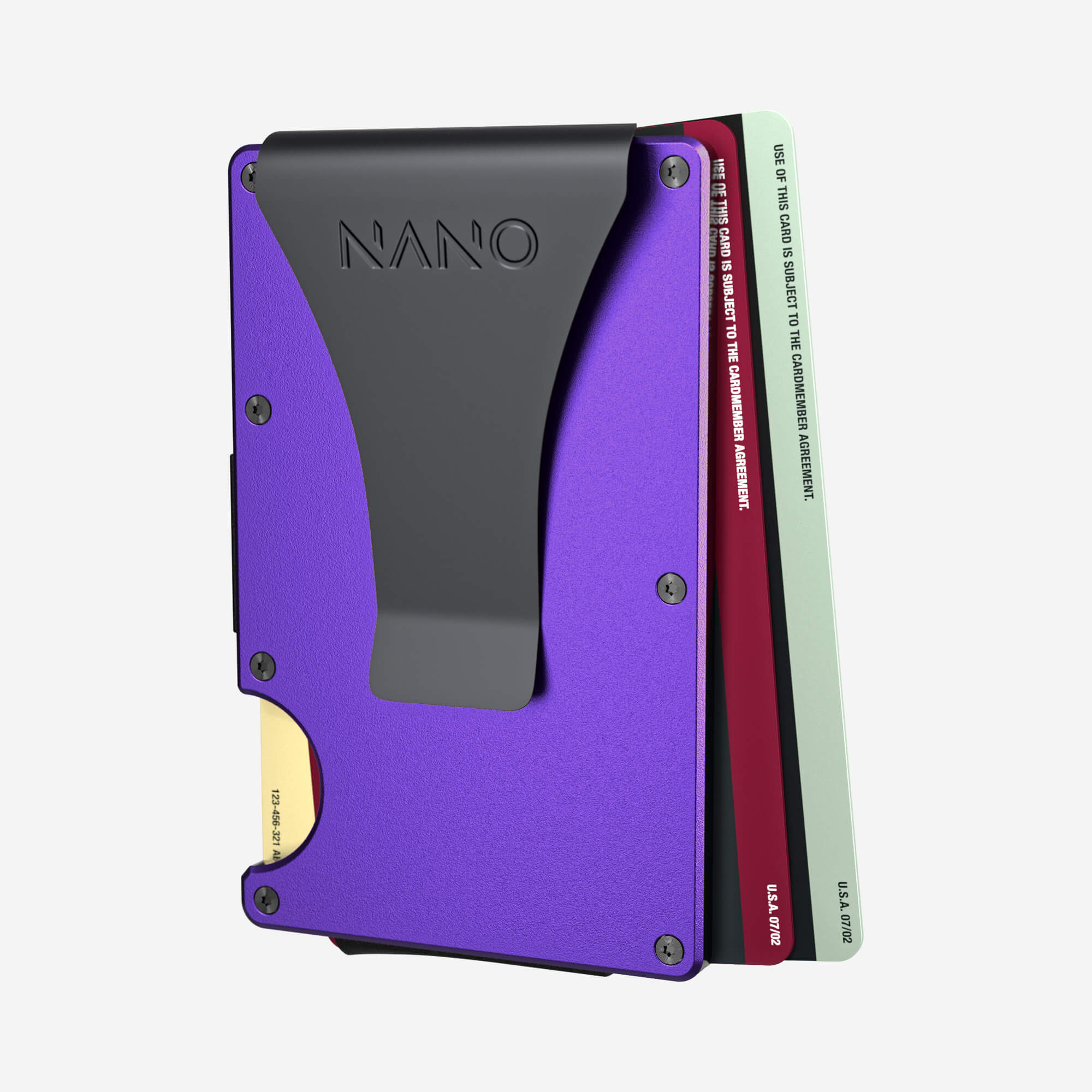 Personalised Money Clip Wallet (Nebula Purple) Essential Bundle