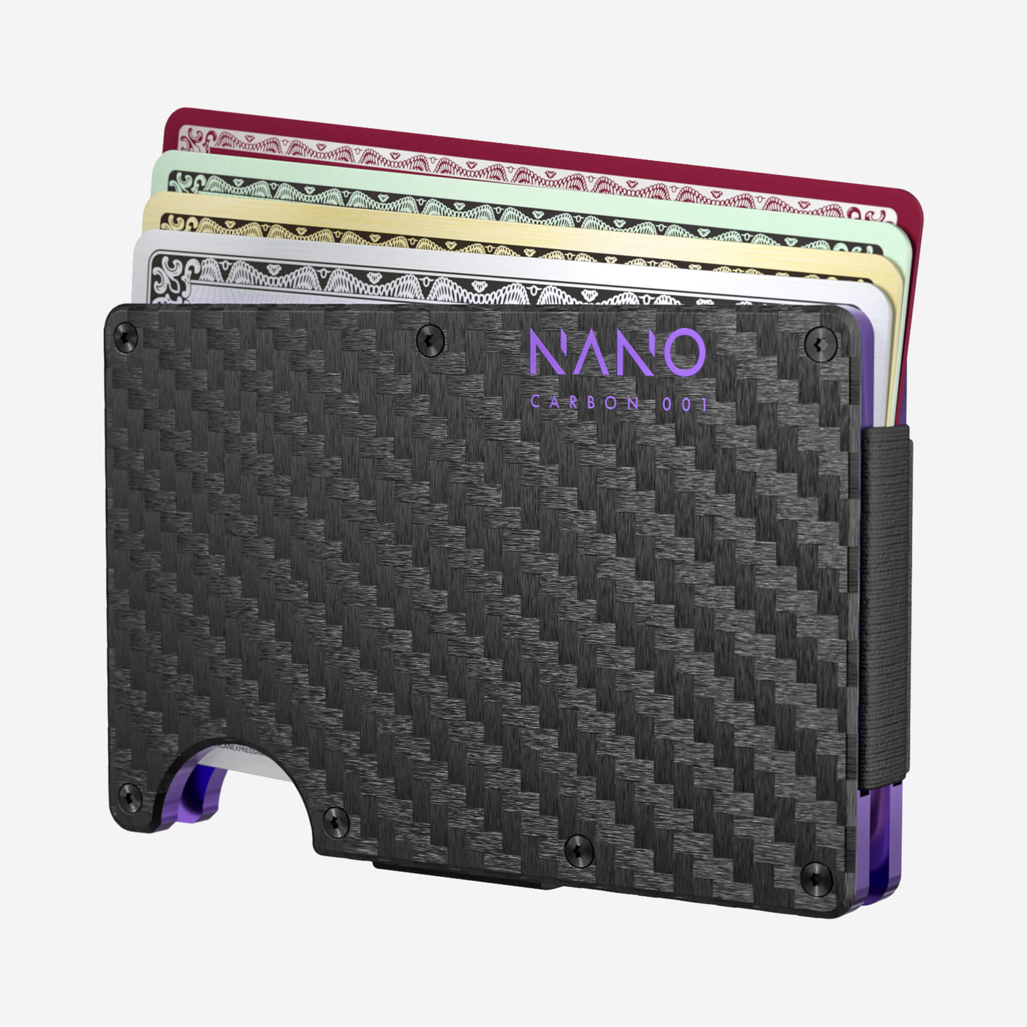 001 Cash Strap Wallet (Stealth Black/Nebula Purple)