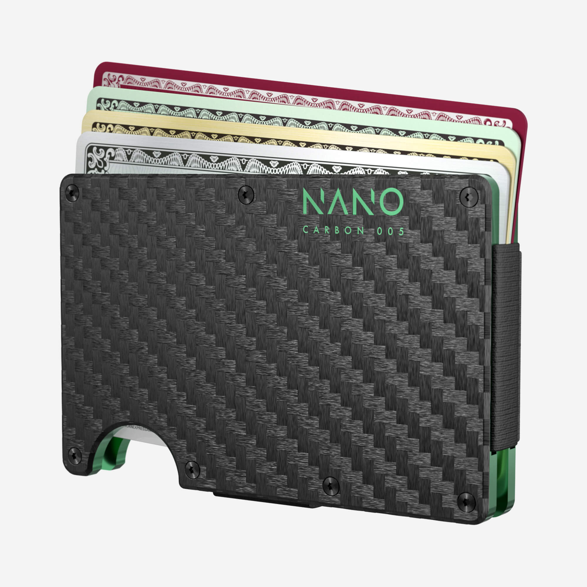 005 Personalised Cash Strap Wallet (Stealth Black/Viper Green)