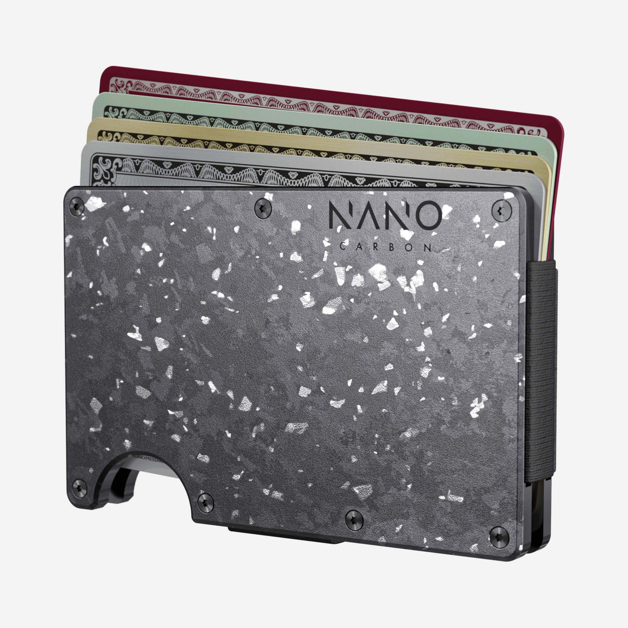 Personalised Cash Strap Wallet (Nero/Argento) Essential Bundle