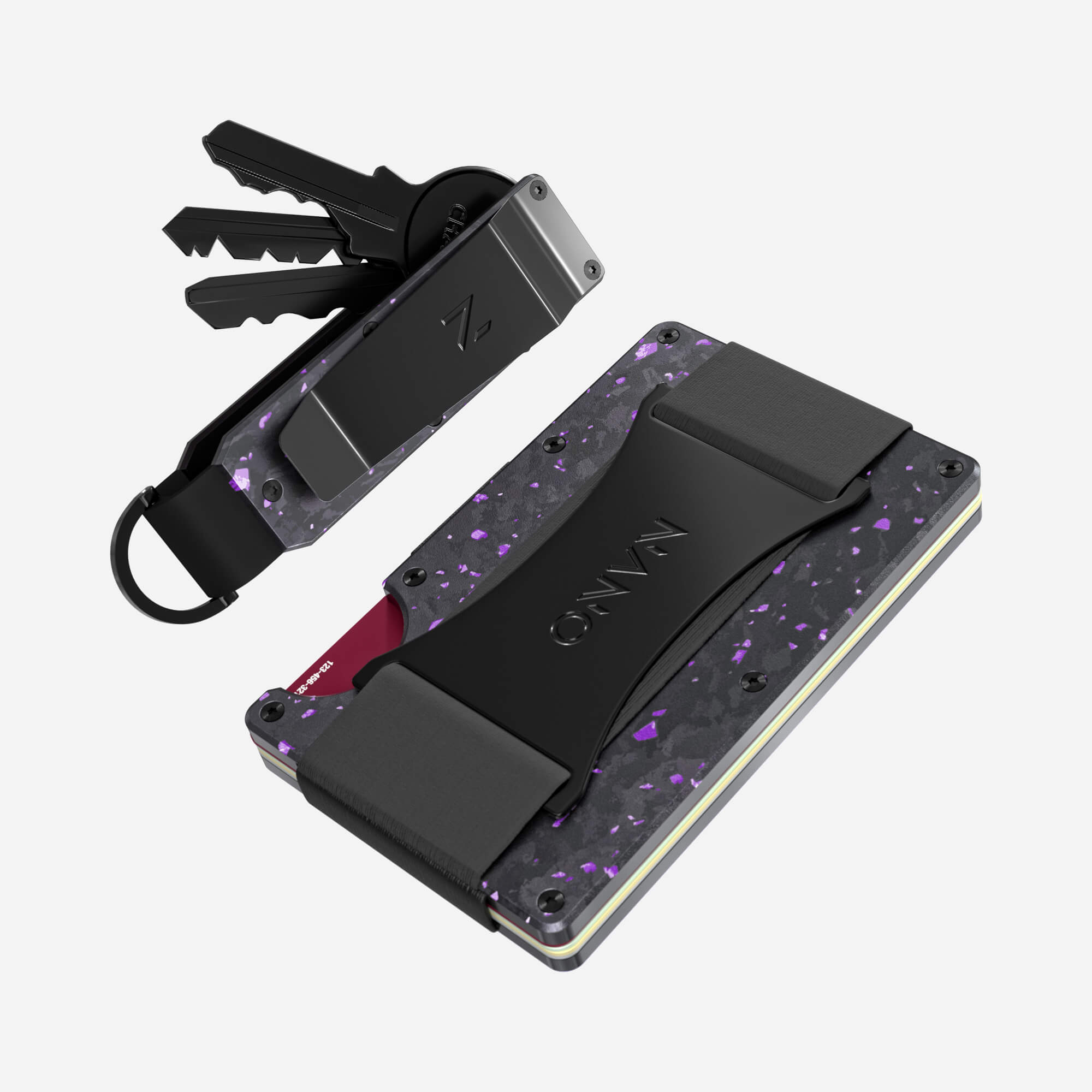Cash Strap Wallet (Nero/Viola) Everyday Bundle