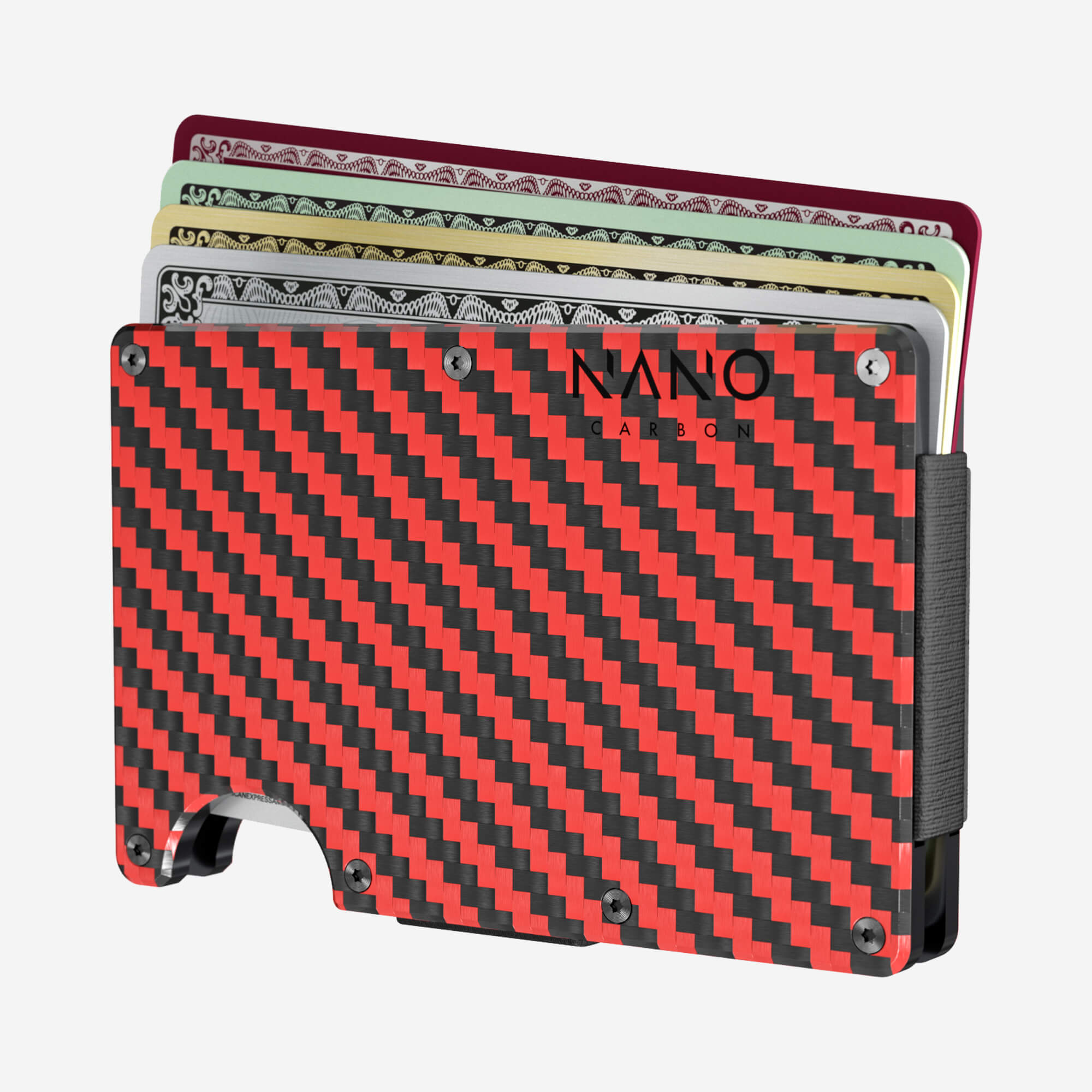 Personalised Money Clip Wallet (Diablo Red/Stealth Black) Essential Bundle