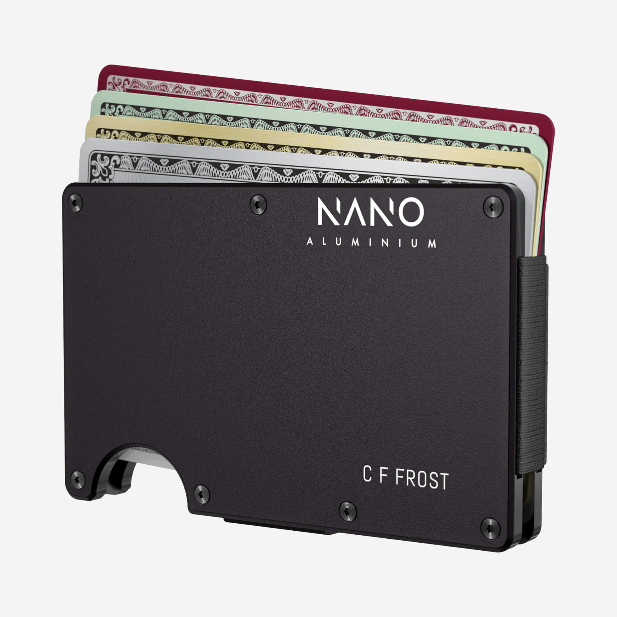 Personalised AirTag Cash Strap Wallet (Phantom Black) Ultimate Bundle