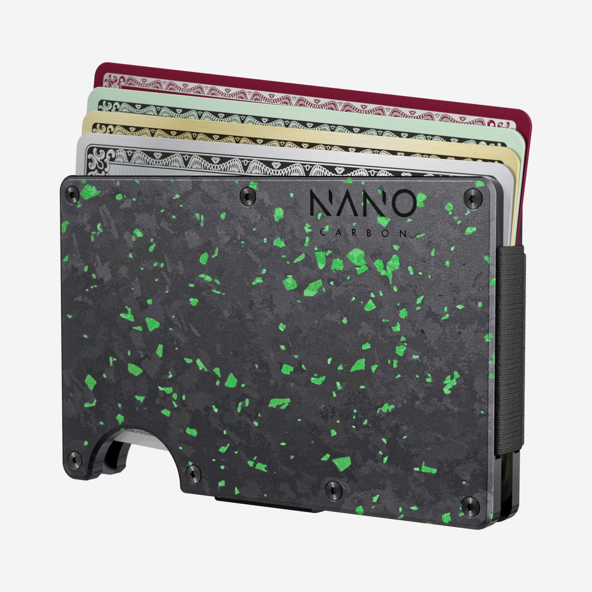 Money Clip Wallet (Nero/Verde)