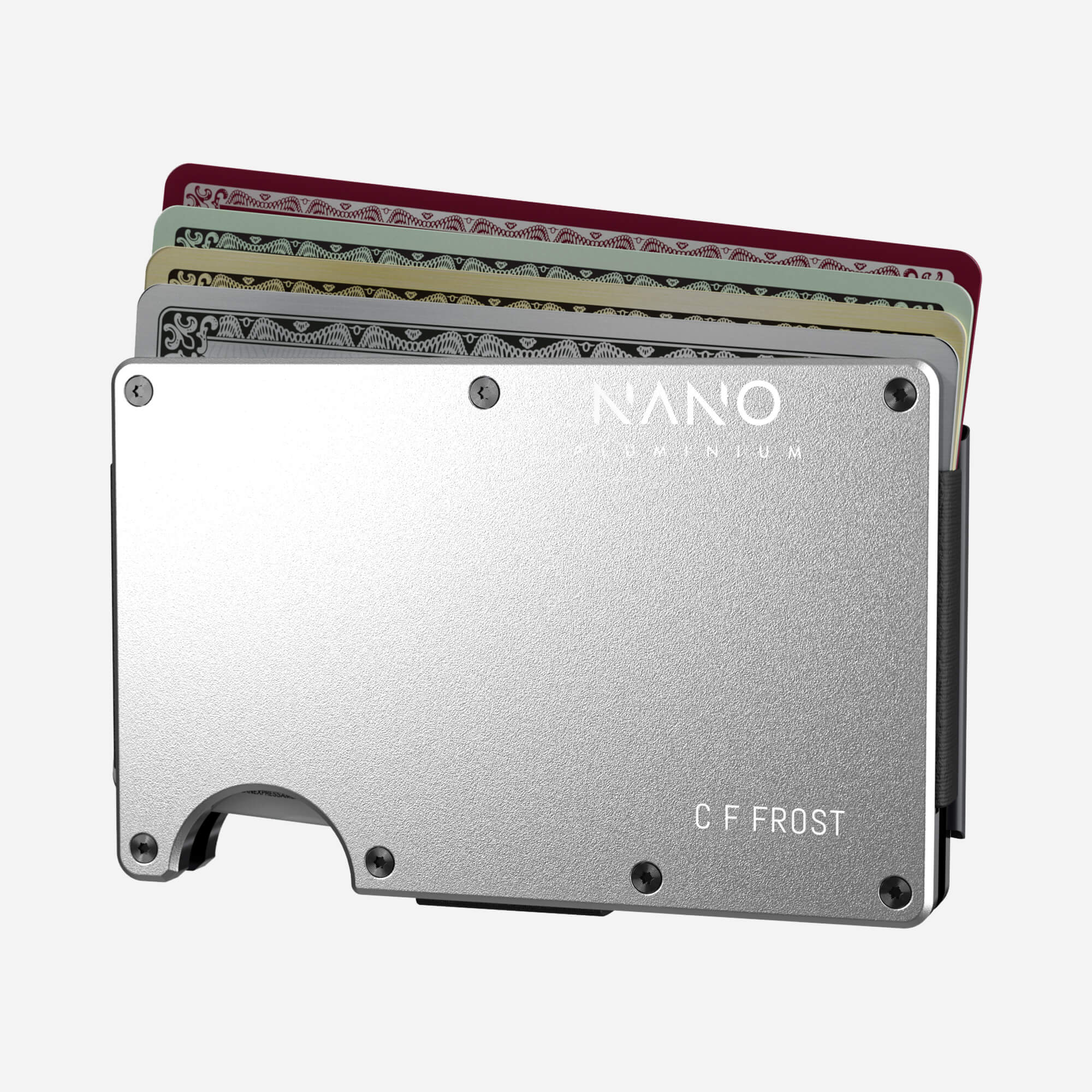 Personalised AirTag Money Clip Wallet (Ghost Silver) Essential Bundle