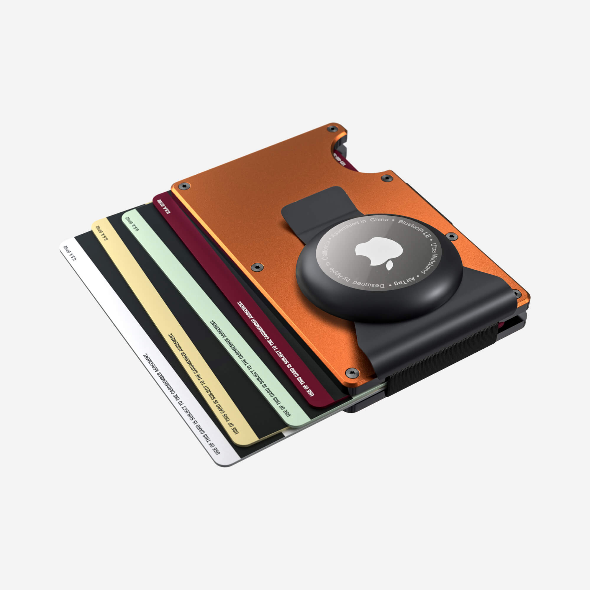 AirTag Money Clip Wallet (Ventura Orange) Everyday Bundle