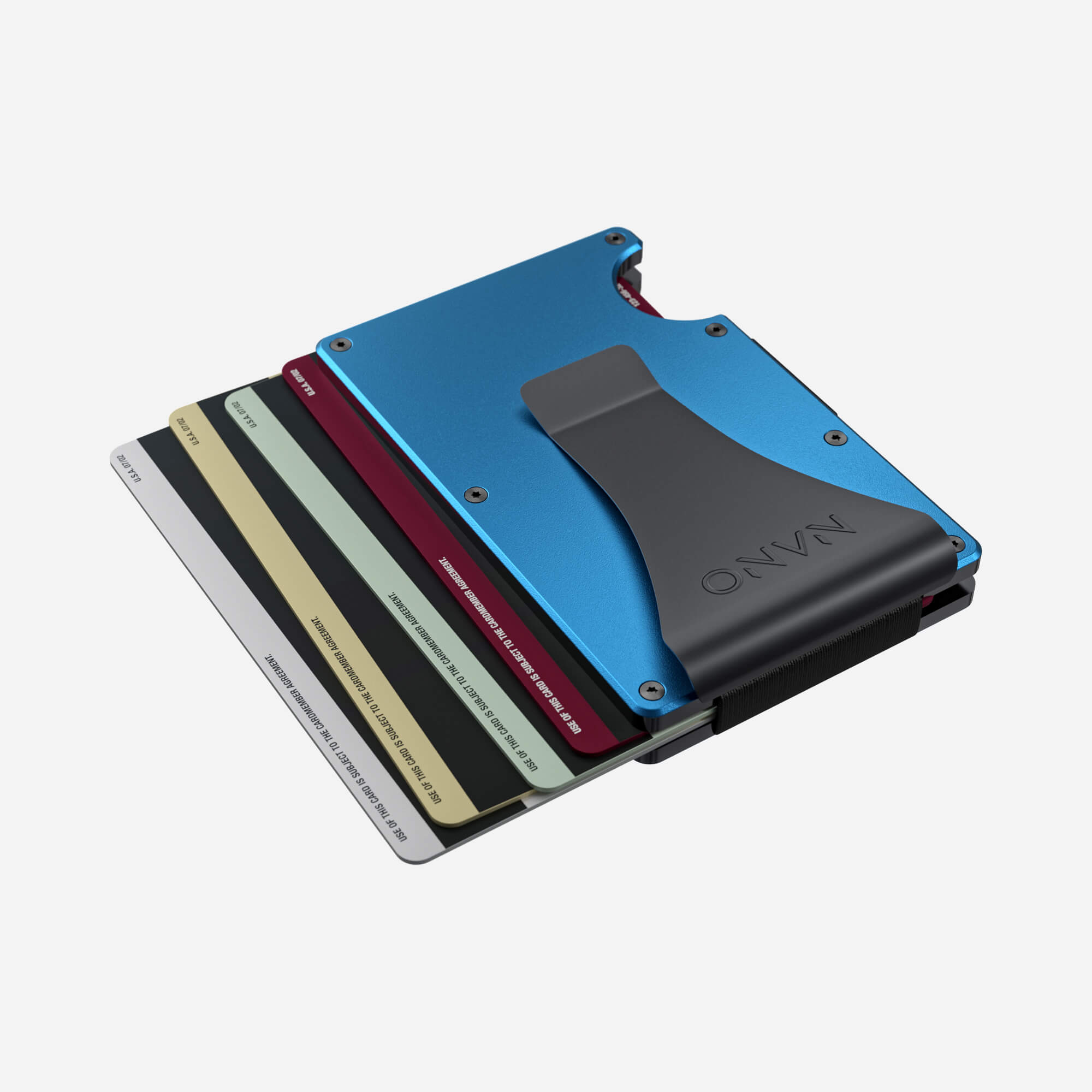 Personalised Money Clip Wallet (Velocity Blue) Essential Bundle