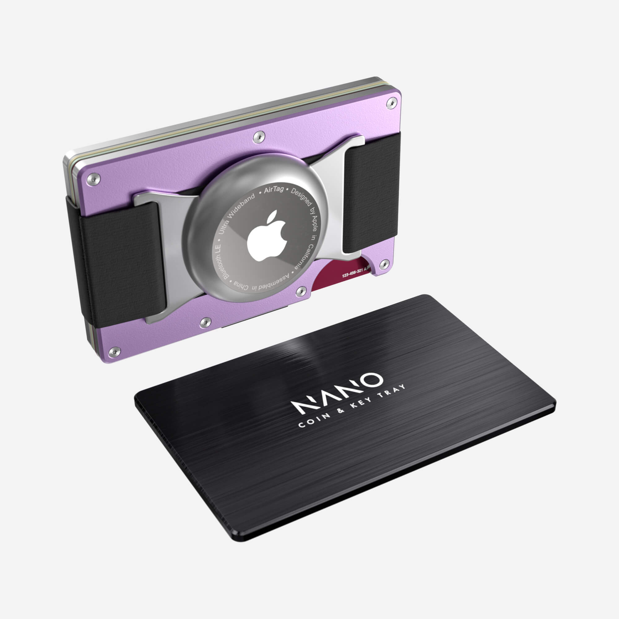 AirTag Cash Strap Wallet (Twilight Lilac) Essential Bundle