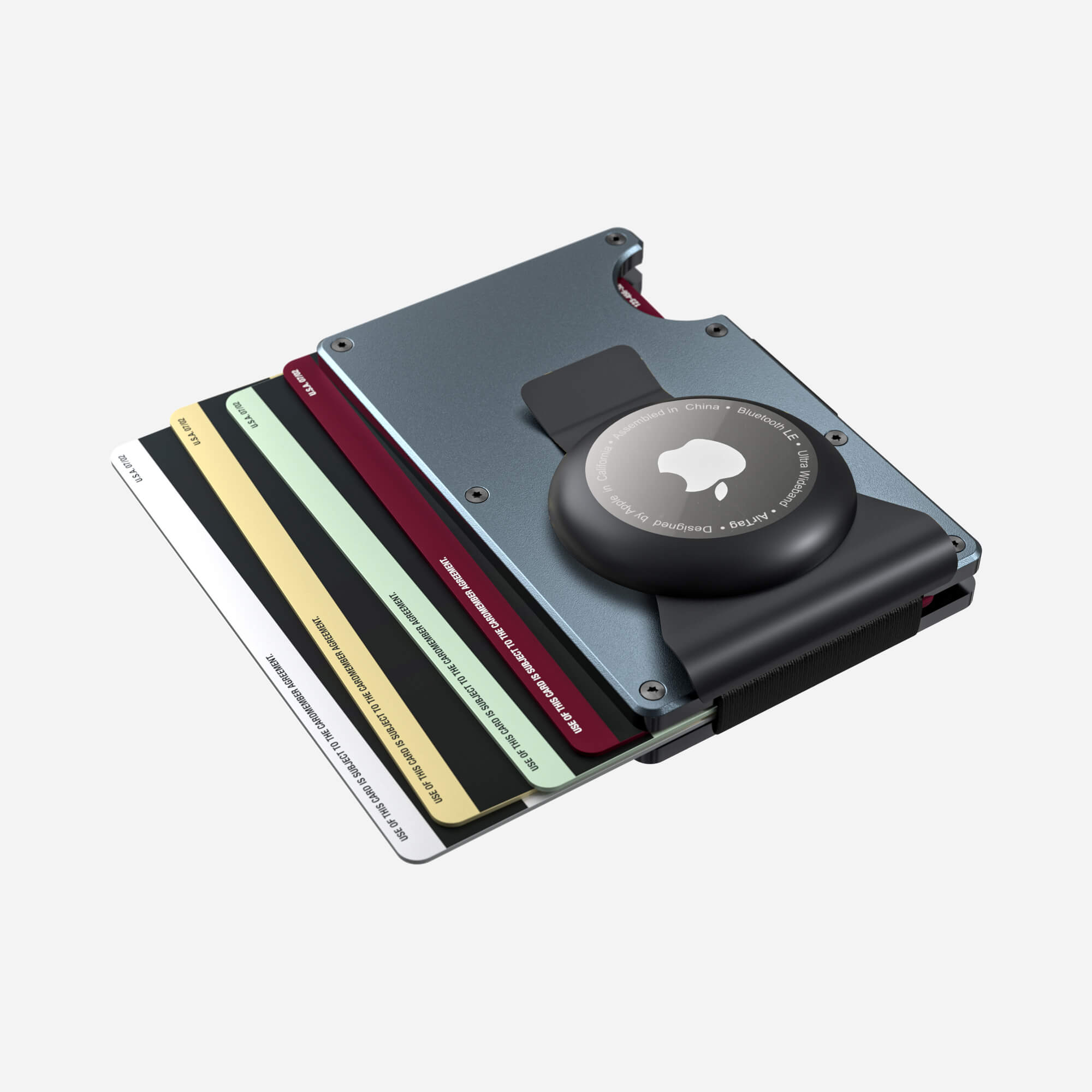 Personalised AirTag Money Clip Wallet (Forza Grey) Essential Bundle