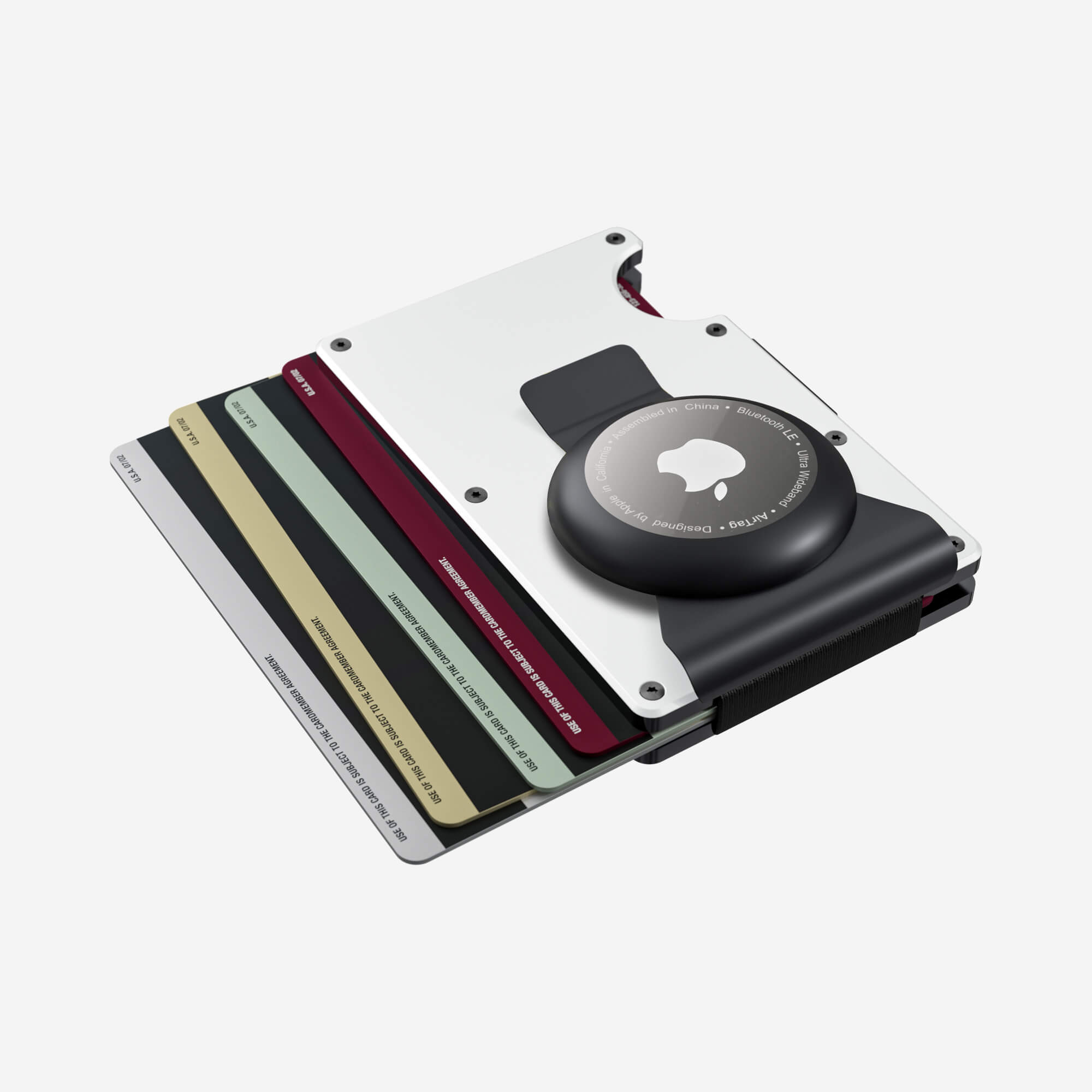 AirTag Money Clip Wallet (Carrera White) Everyday Bundle