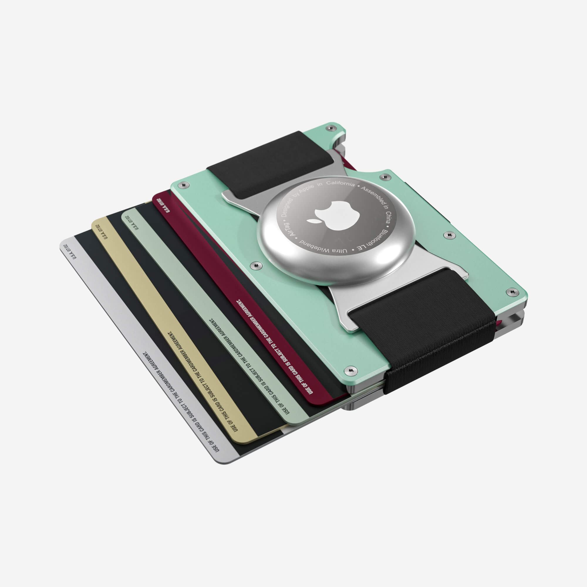 AirTag Cash Strap Wallet (Orchard Mint) Everyday Bundle