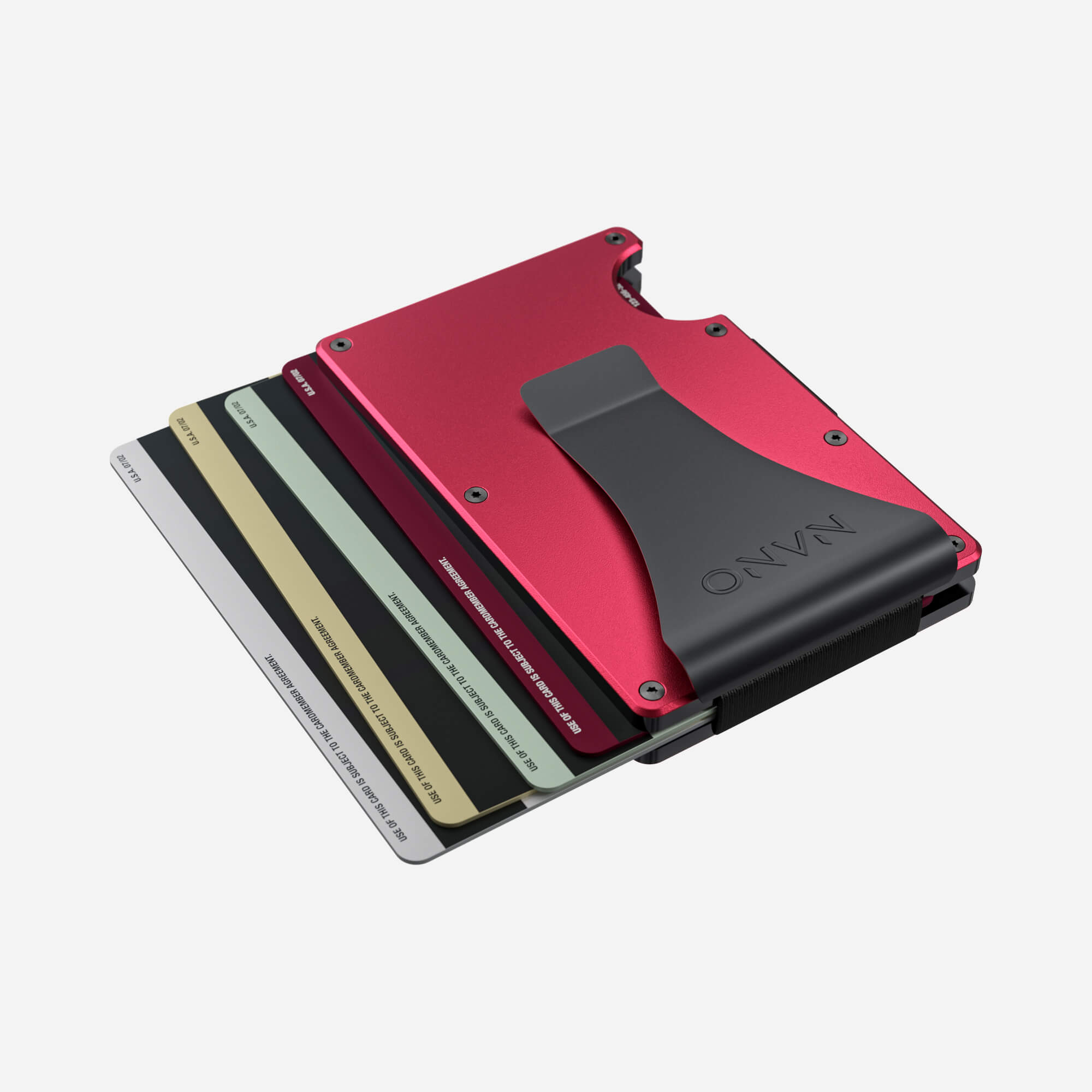 Personalised Money Clip Wallet (Volcano Red) Essential Bundle