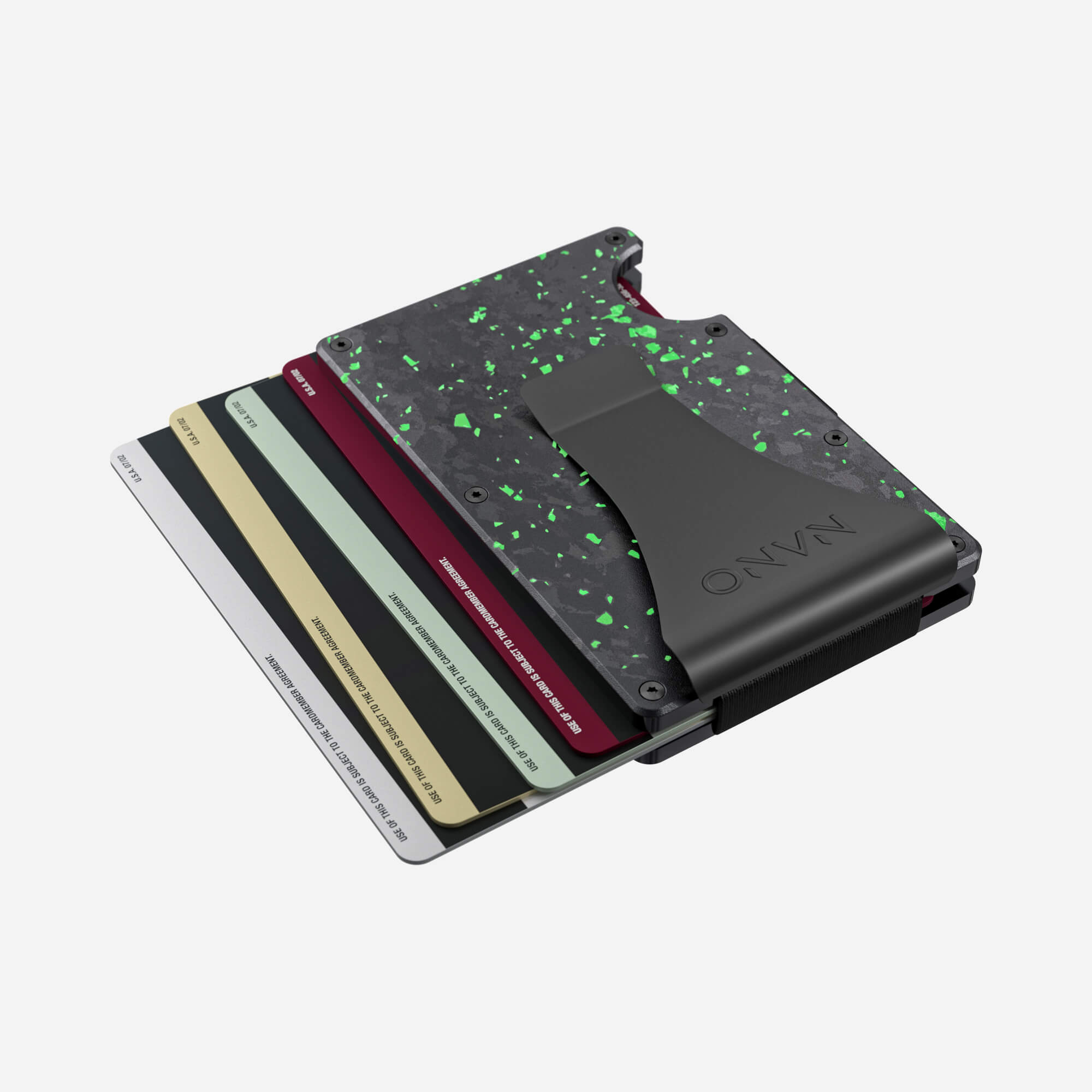 Money Clip Wallet (Nero/Verde) Essential Bundle