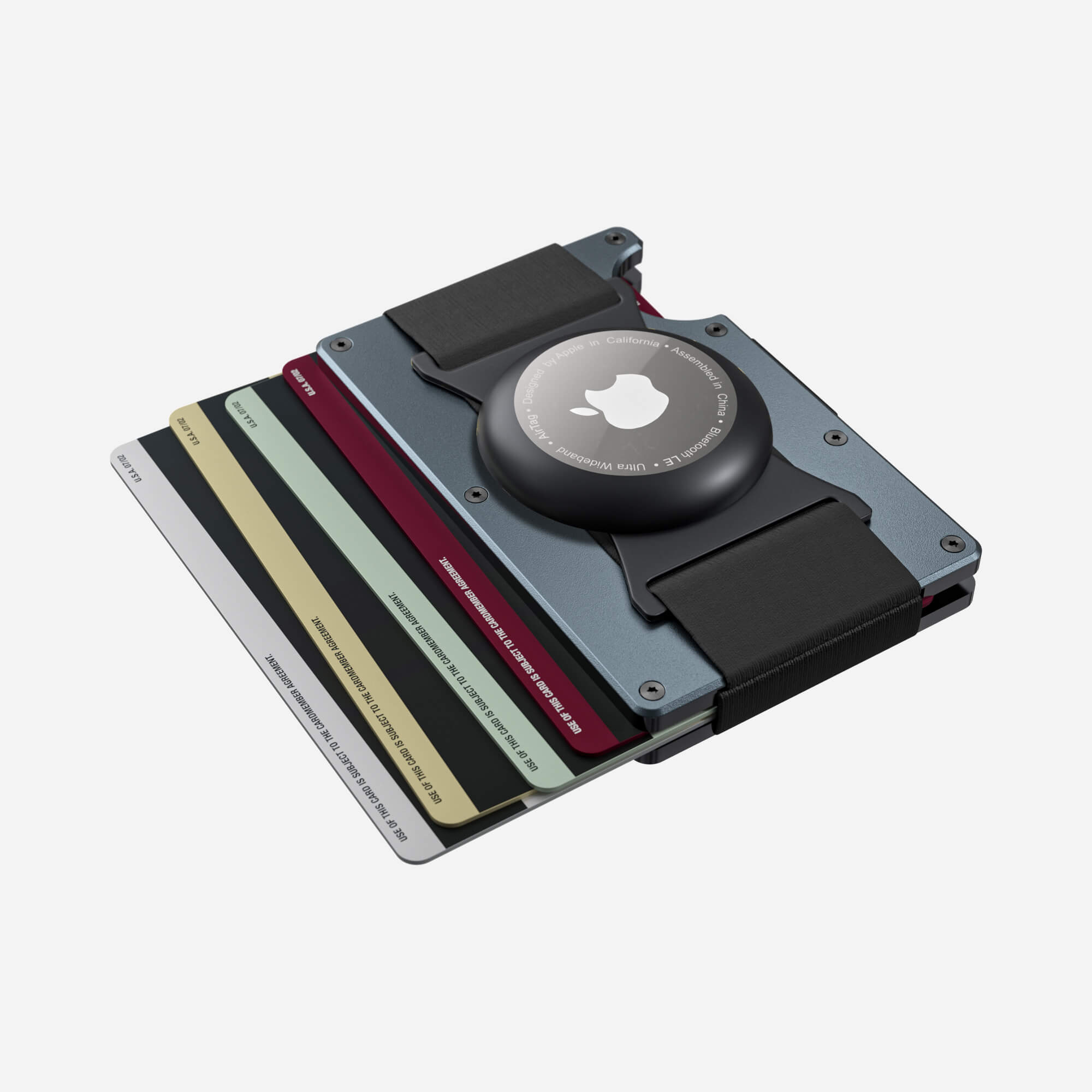 Personalised AirTag Cash Strap Wallet (Forza Grey)