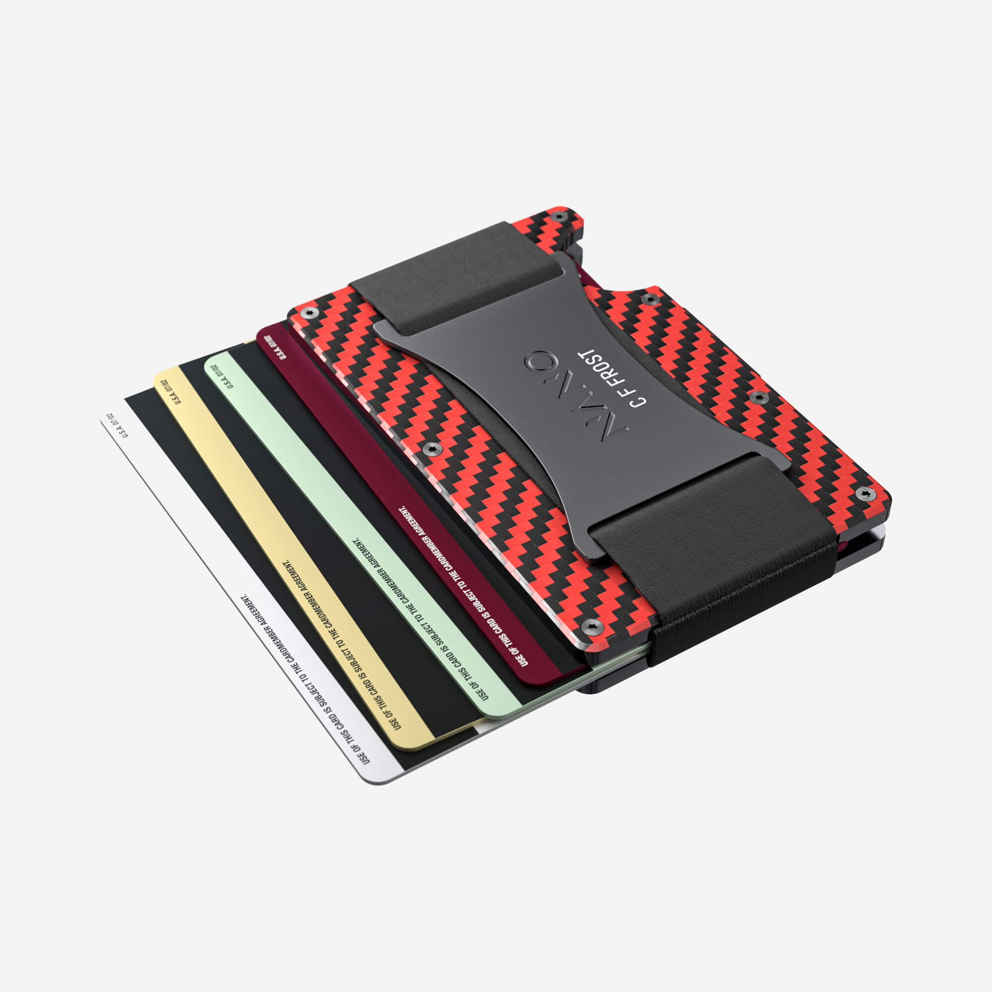 Personalised Cash Strap Wallet (Diablo Red/Stealth Black) Essential Bundle