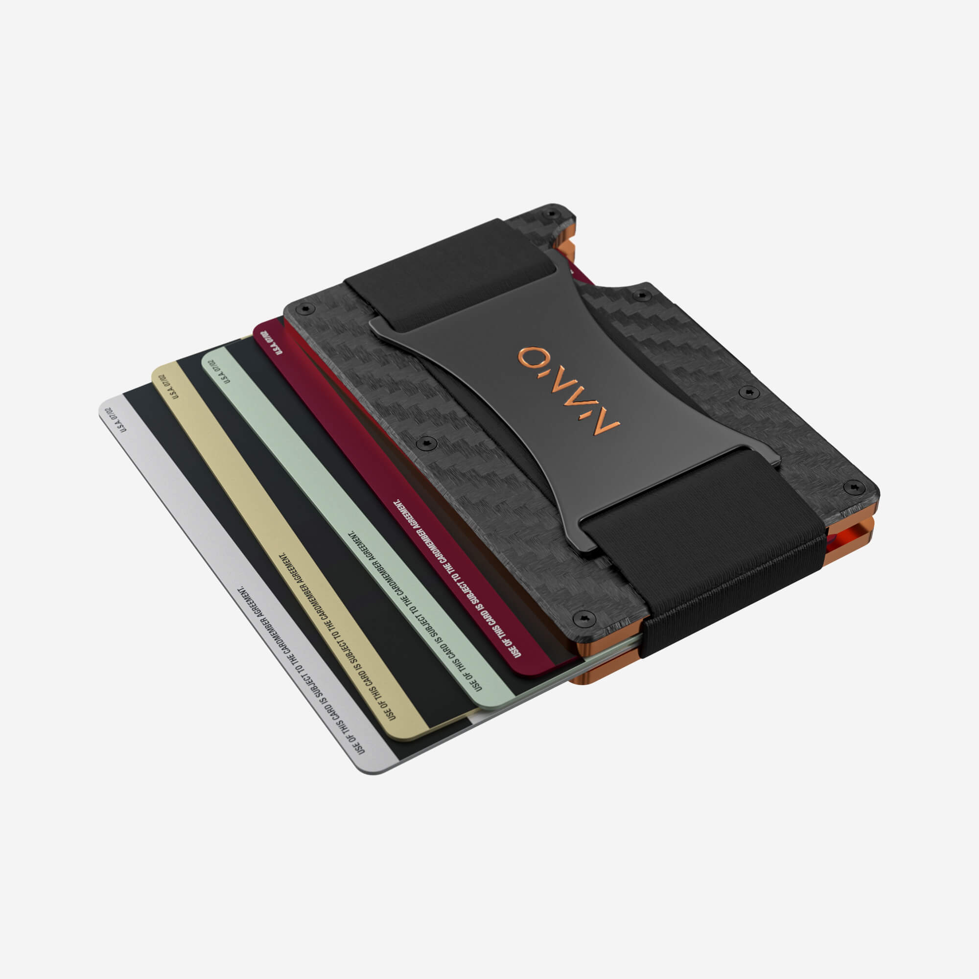 002 Cash Strap Wallet (Stealth Black/Ventura Orange)