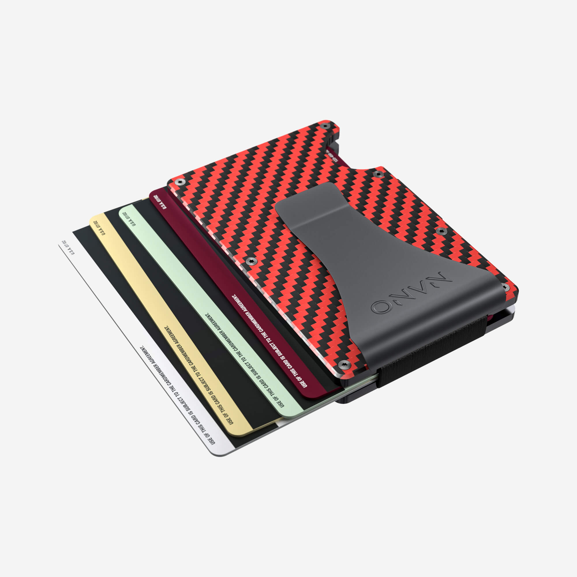 Money Clip Wallet (Diablo Red/Stealth Black) Everyday Bundle