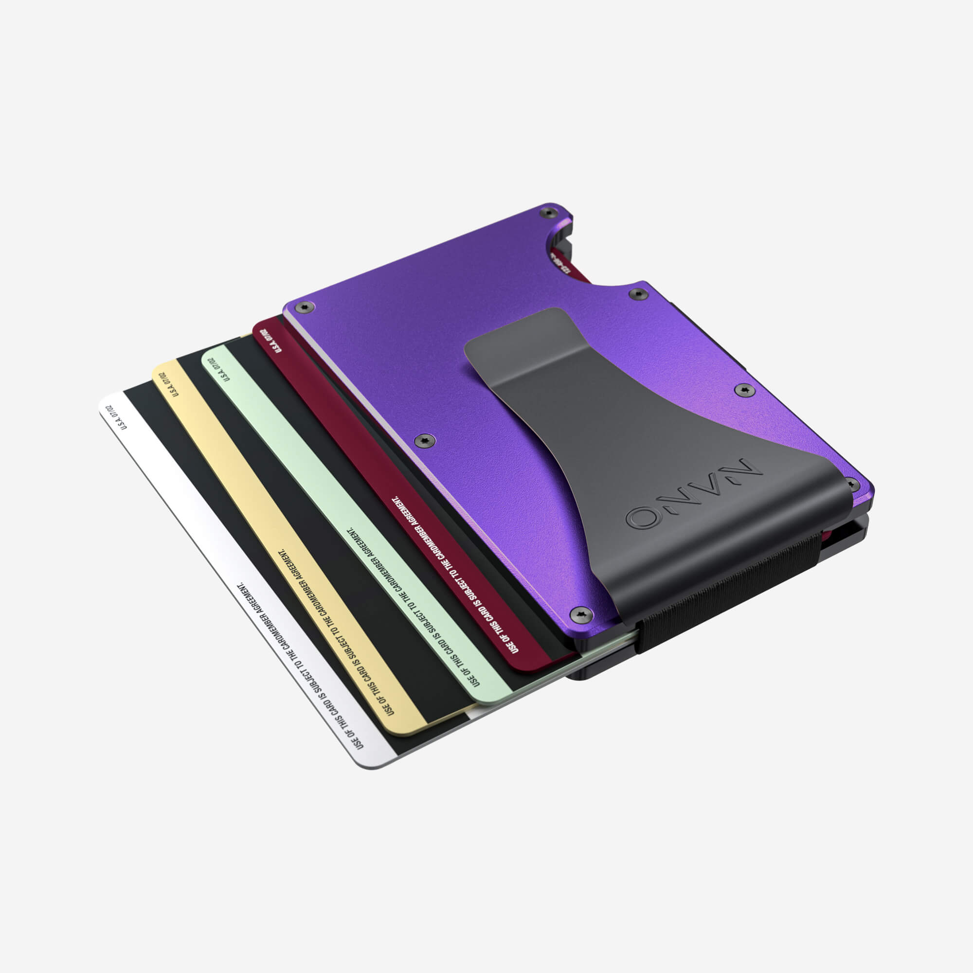 Personalised Money Clip Wallet (Nebula Purple) Essential Bundle