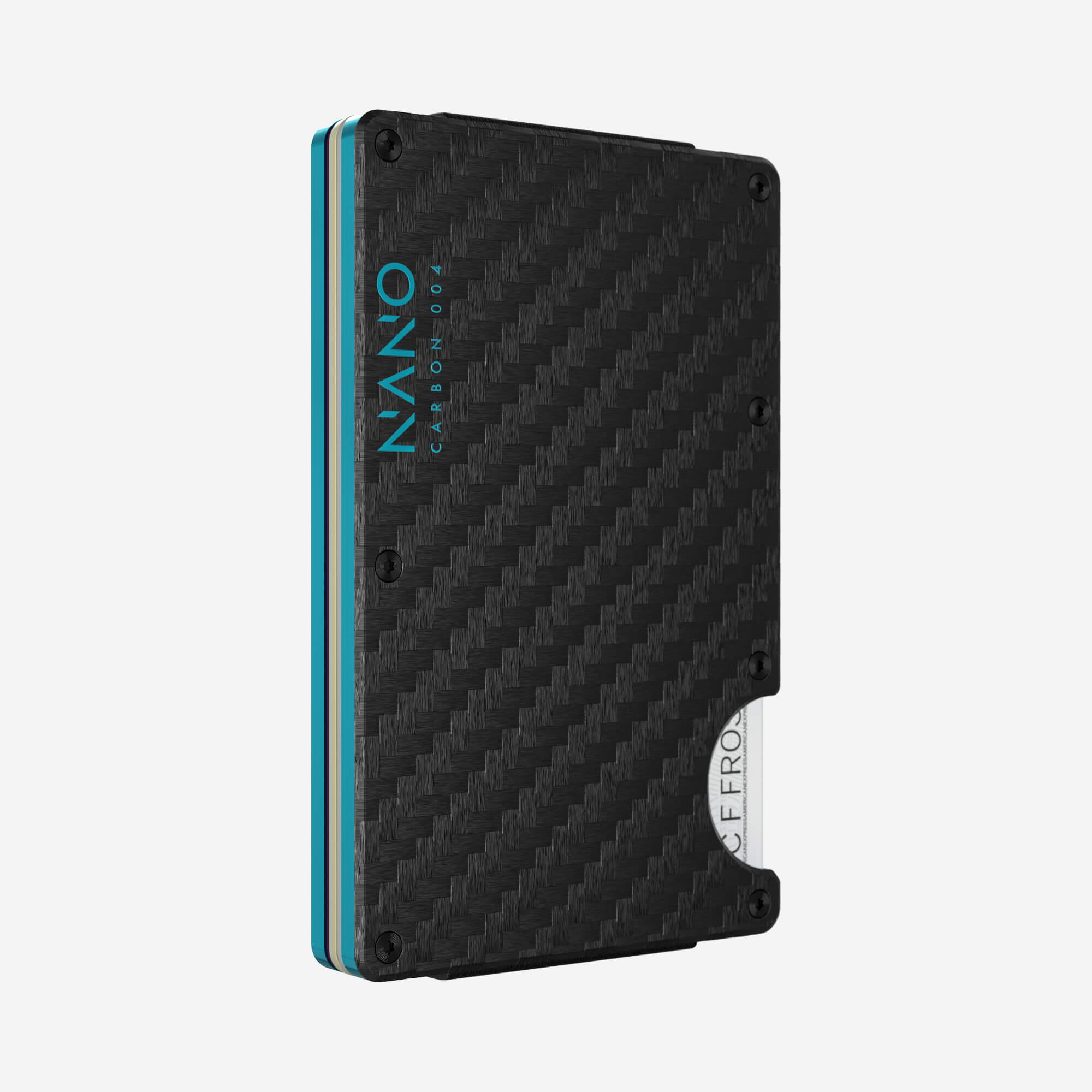 004 Personalised Cash Strap Wallet (Stealth Black/Miami Blue)