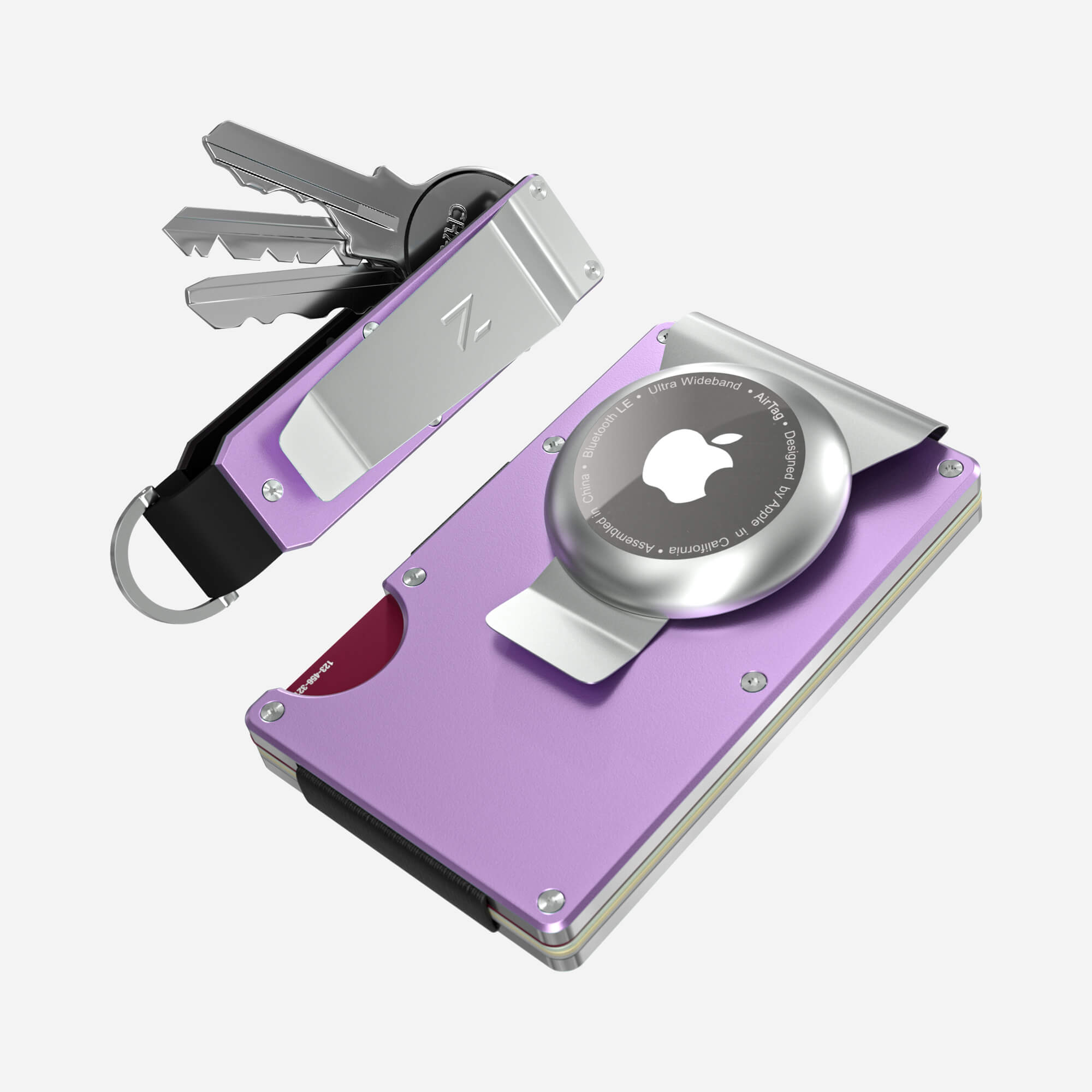 AirTag Money Clip Wallet (Twilight Lilac) Everyday Bundle