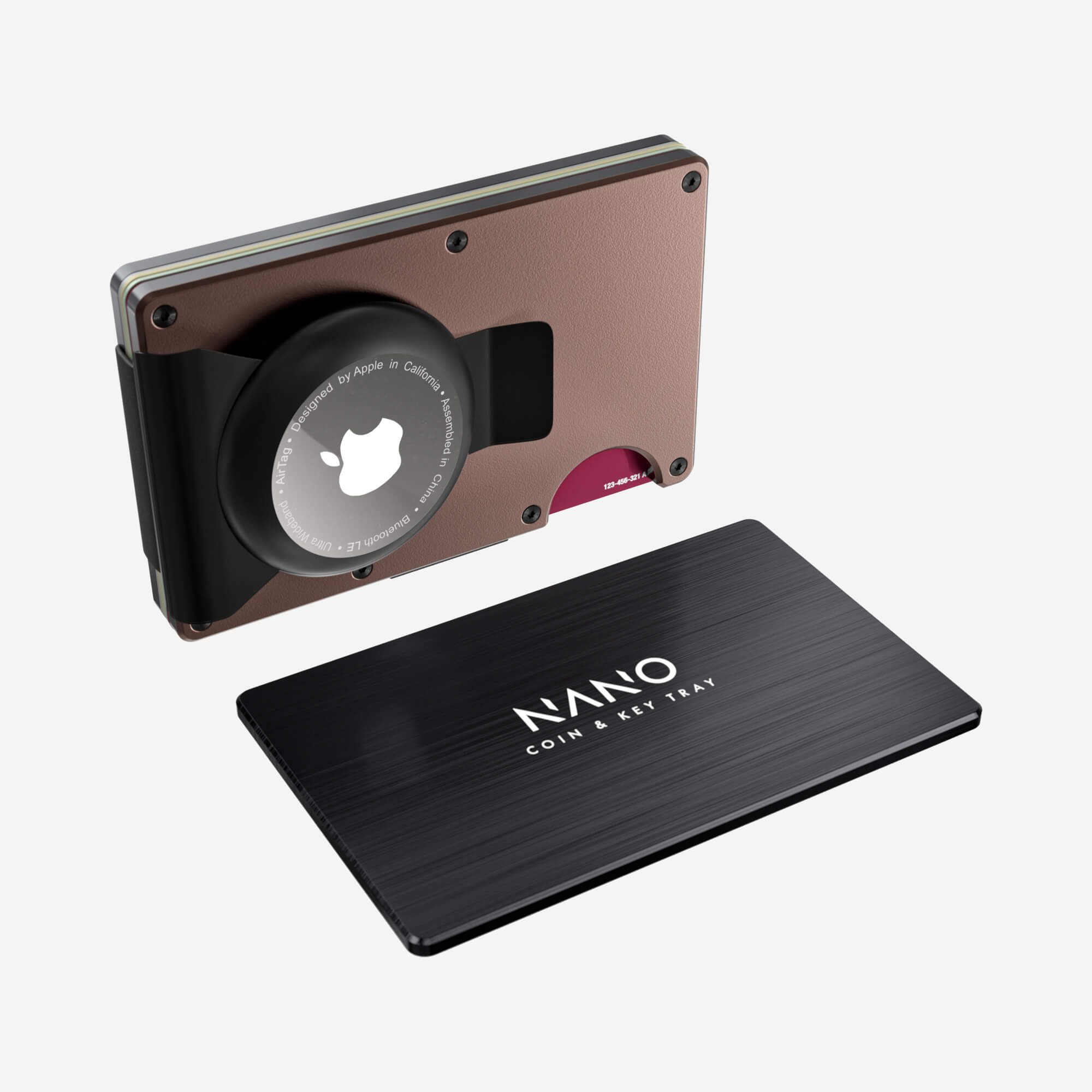 Personalised AirTag Money Clip Wallet (Sonic Copper) Essential Bundle