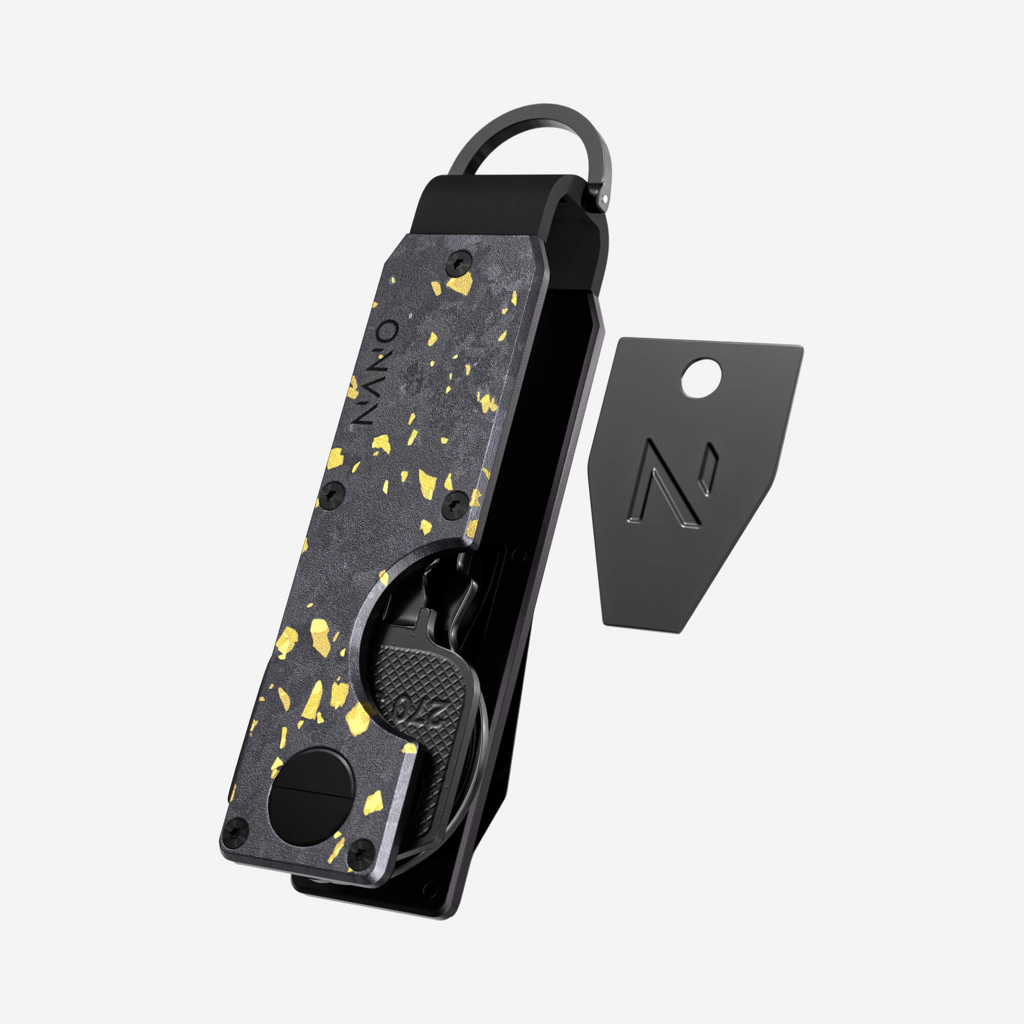 Personalised Key Case (Nero/Oro)