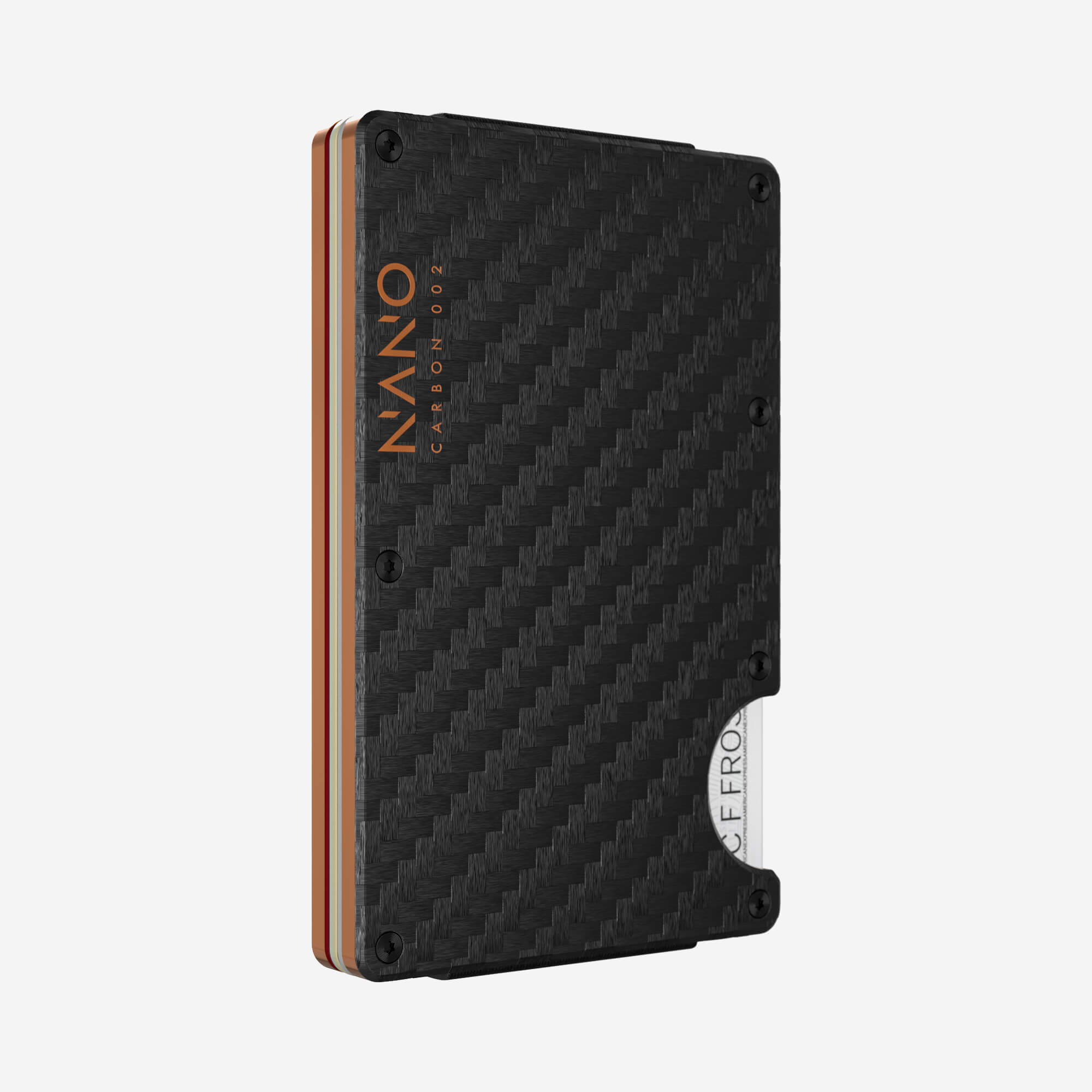 002 AirTag Cash Strap Wallet (Stealth Black/Ventura Orange)