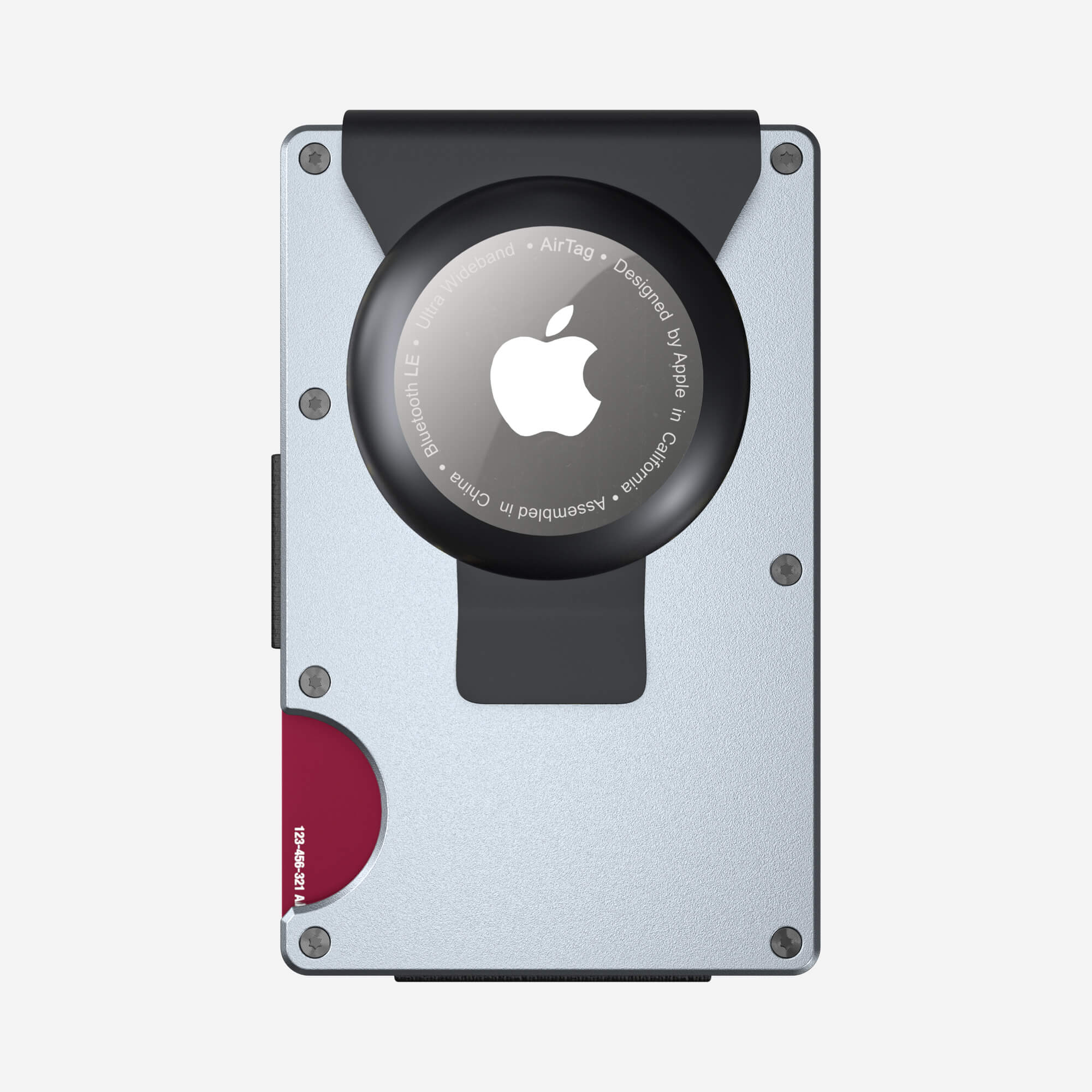 Personalised AirTag Money Clip Wallet (Spyder Grey) Essential Bundle