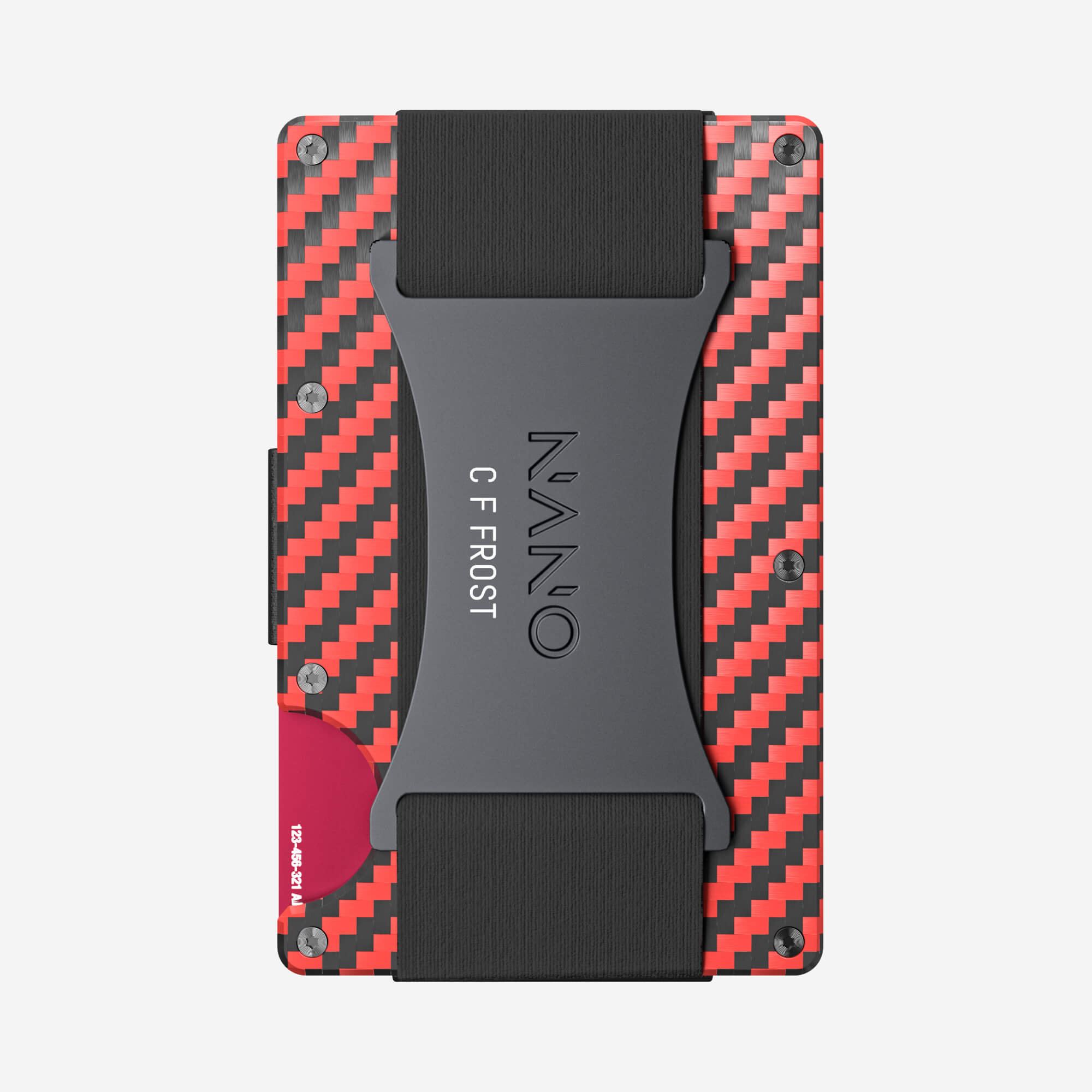 Personalised Cash Strap Wallet (Diablo Red/Stealth Black) Essential Bundle