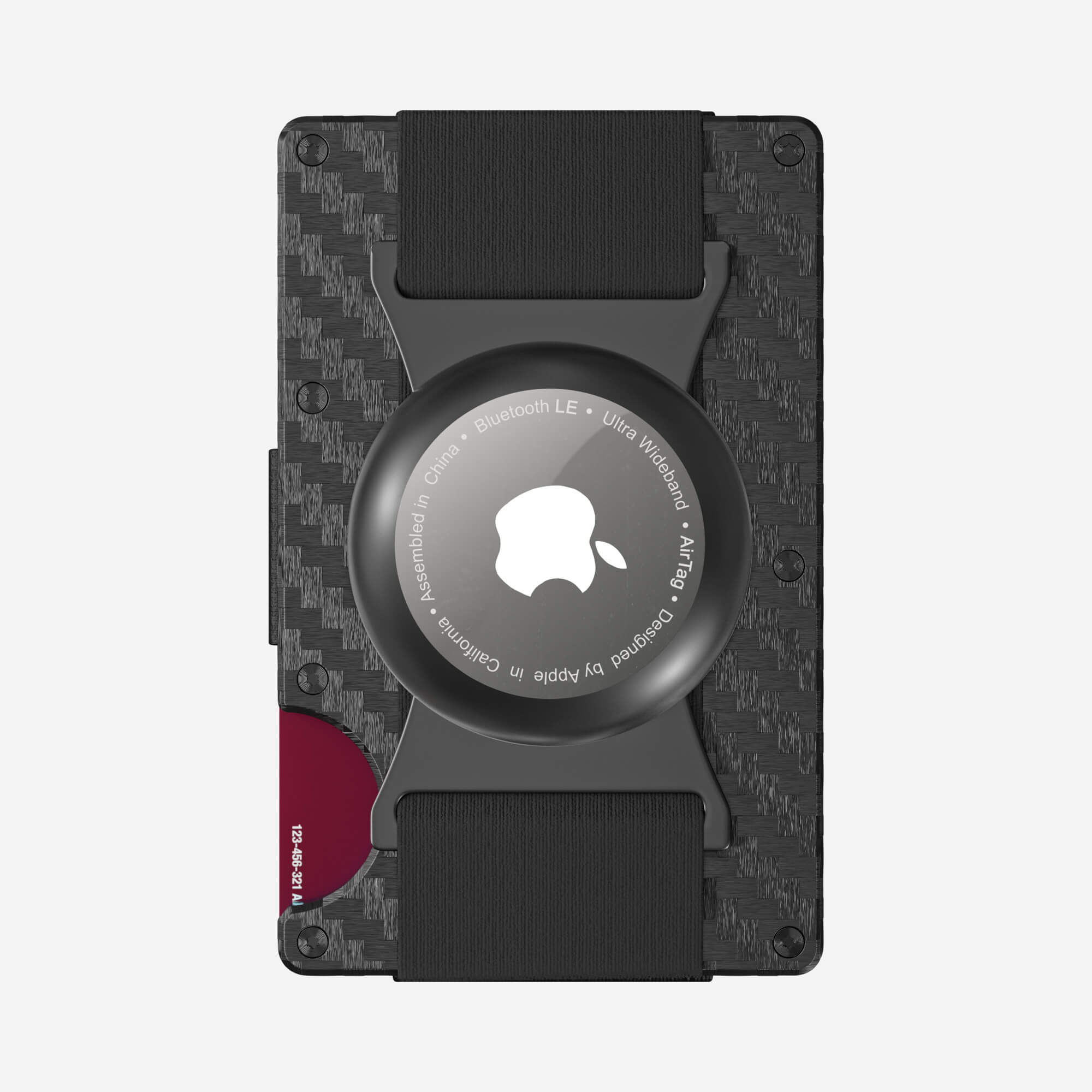 004 AirTag Cash Strap Wallet (Stealth Black/Miami Blue)