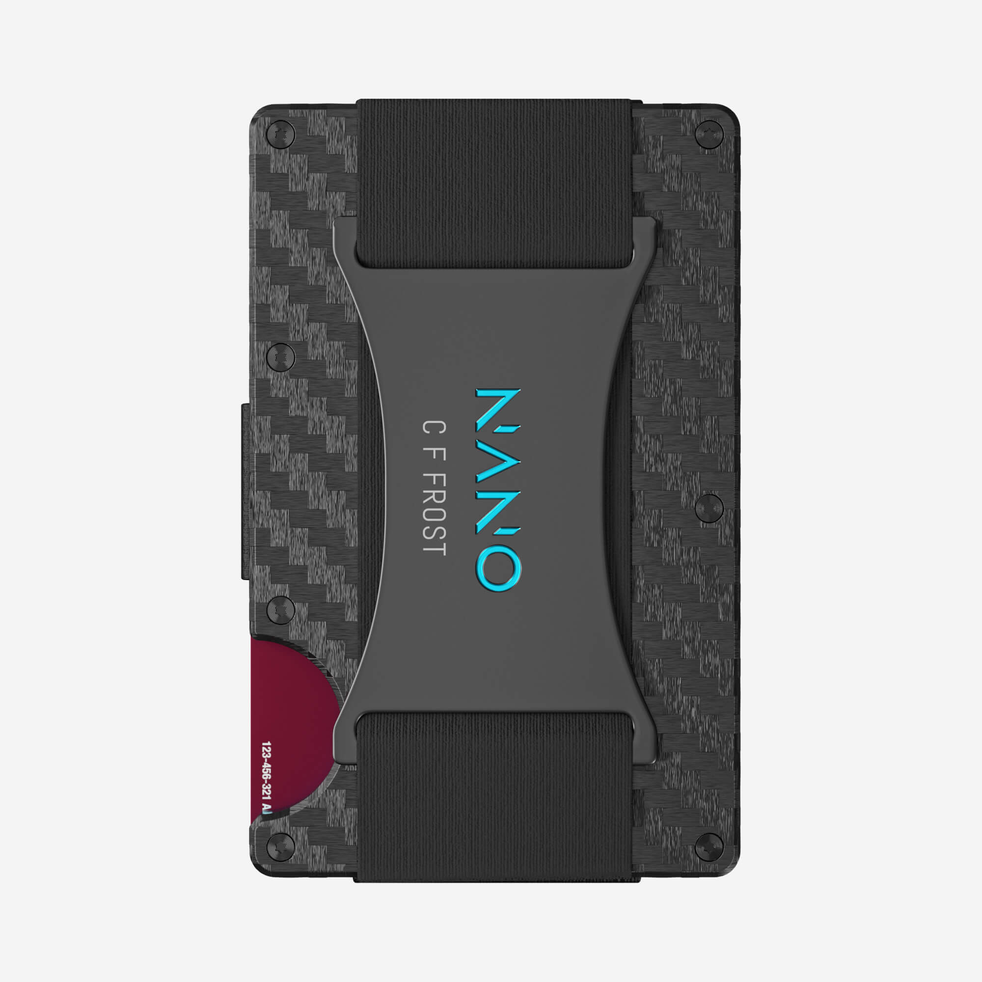 004 Personalised Cash Strap Wallet (Stealth Black/Miami Blue)