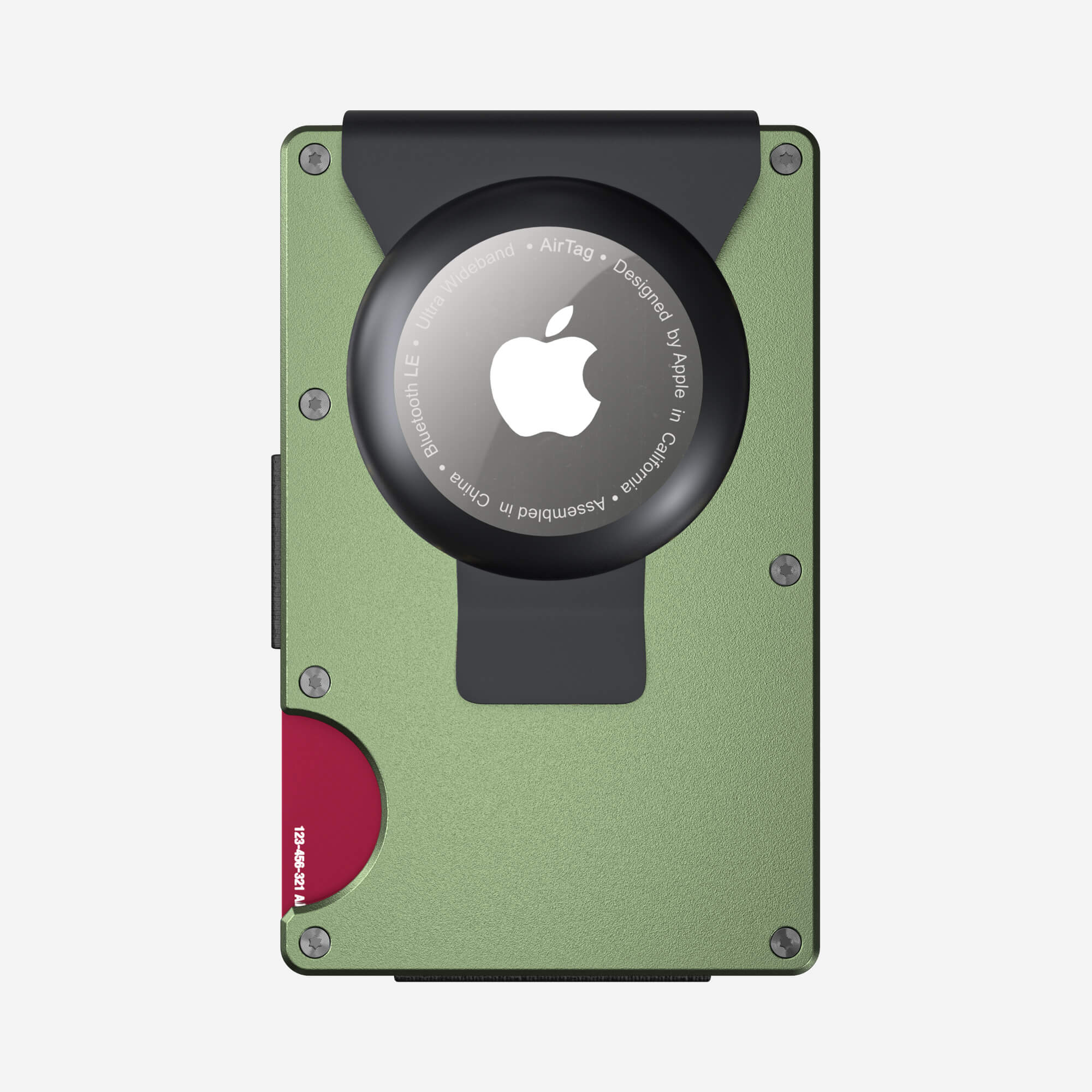 Personalised AirTag Money Clip Wallet (Heritage Green) Essential Bundle