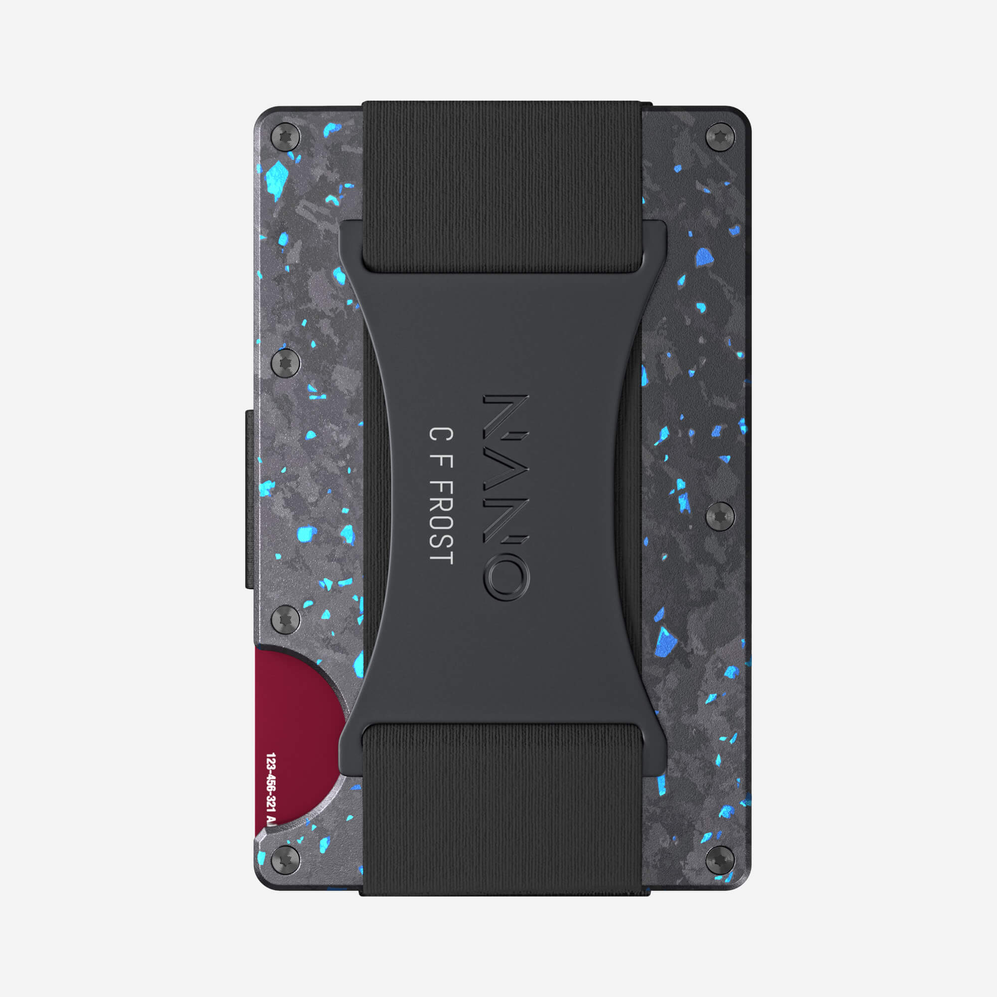 Personalised Cash Strap Wallet (Nero/Azzuro) Essential Bundle