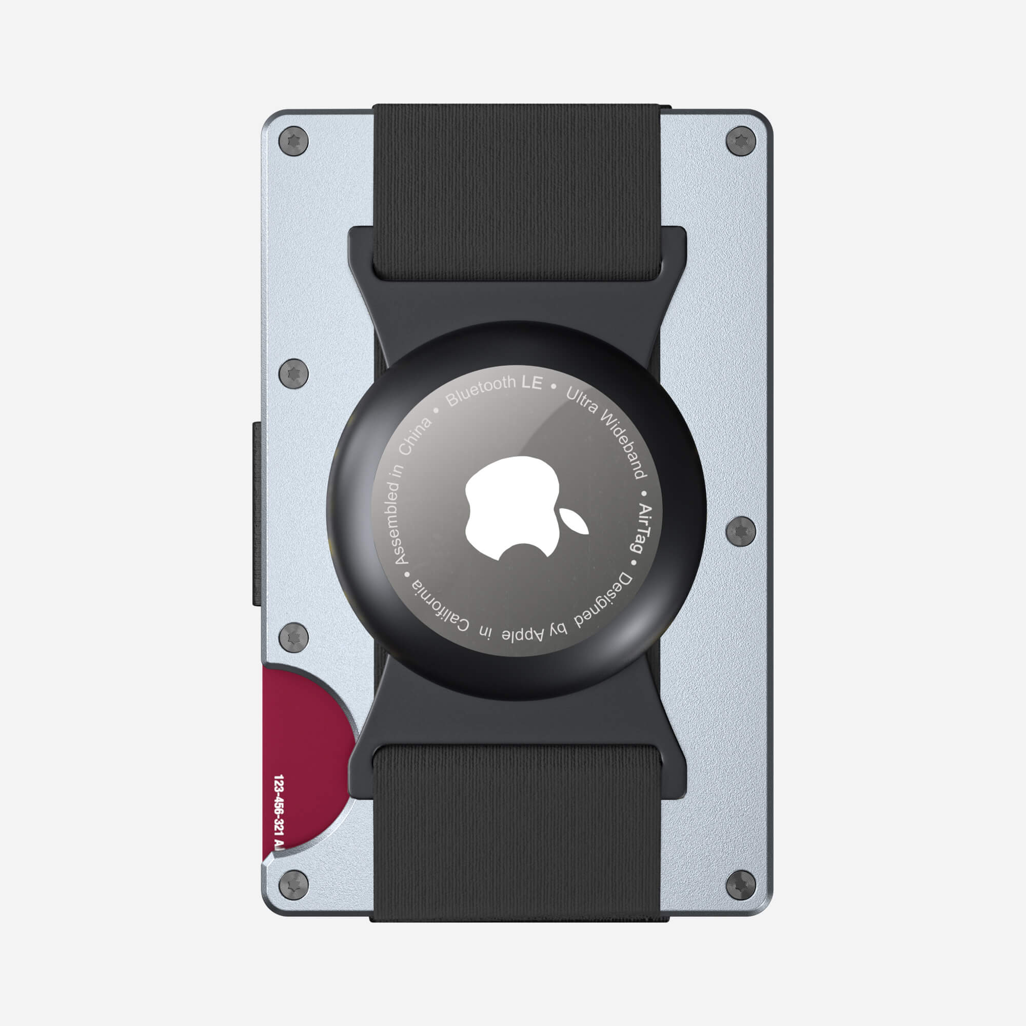 Personalised AirTag Cash Strap Wallet (Spyder Grey) Ultimate Bundle
