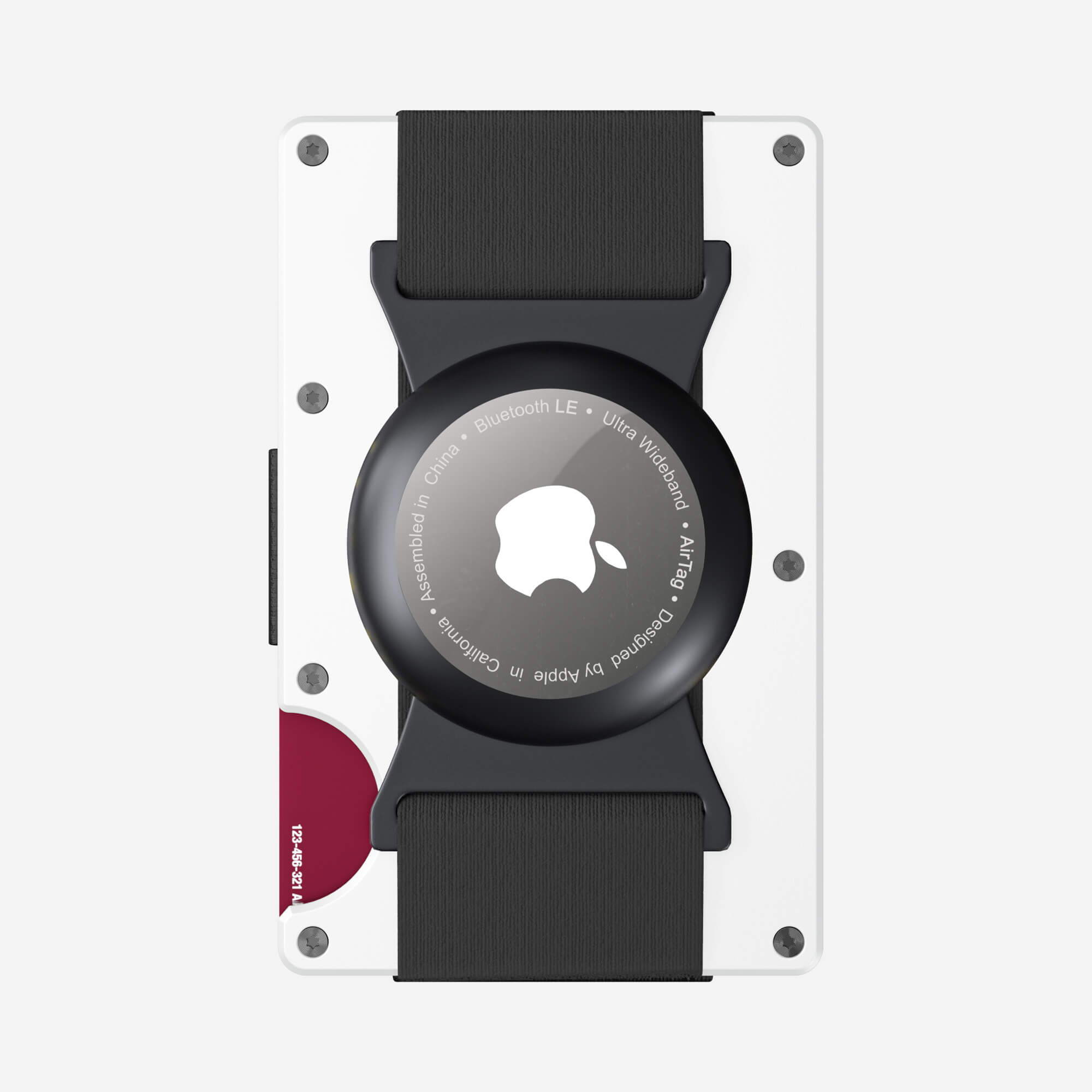 AirTag Cash Strap Wallet (Carrera White) Everyday Bundle