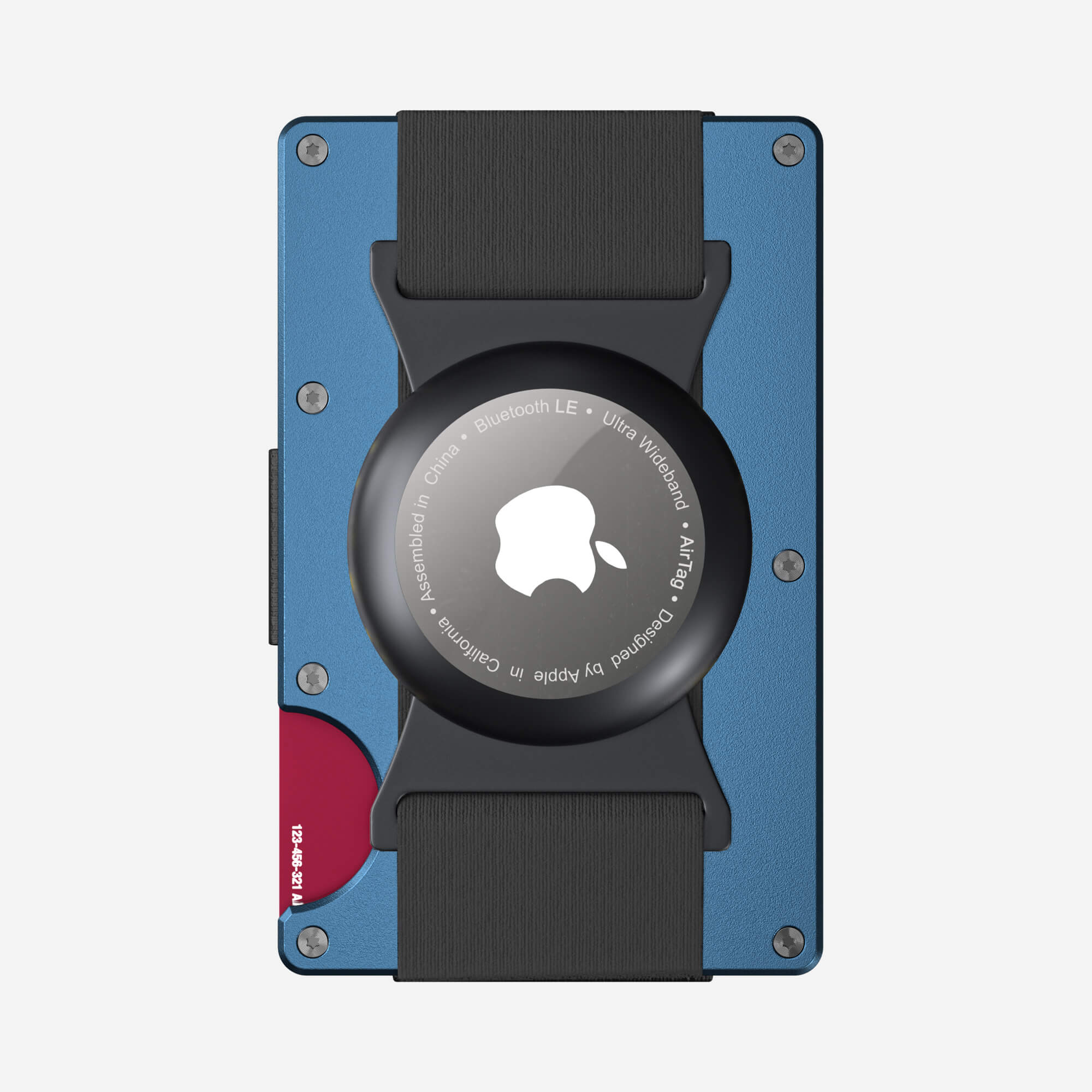 Personalised AirTag Cash Strap Wallet (Riviera Navy) Essential Bundle