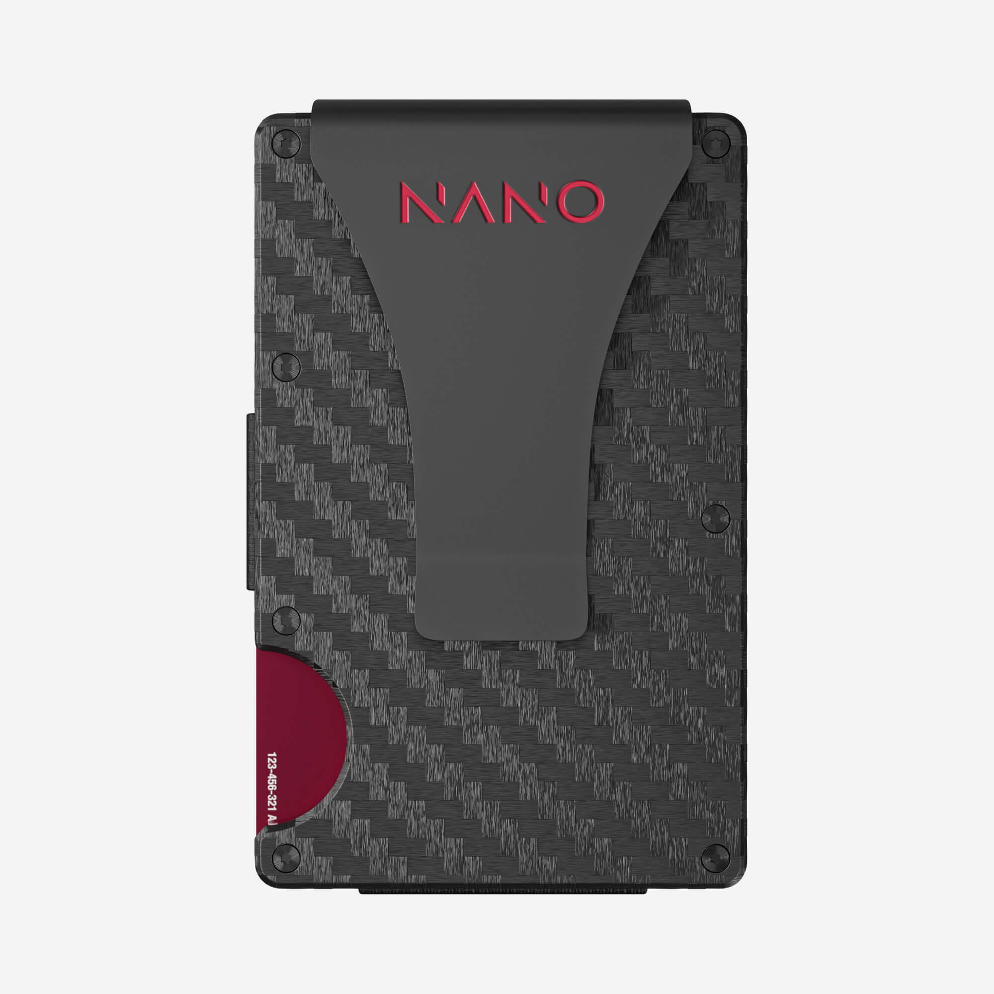 003 Money Clip Wallet (Stealth Black/Volcano Red)