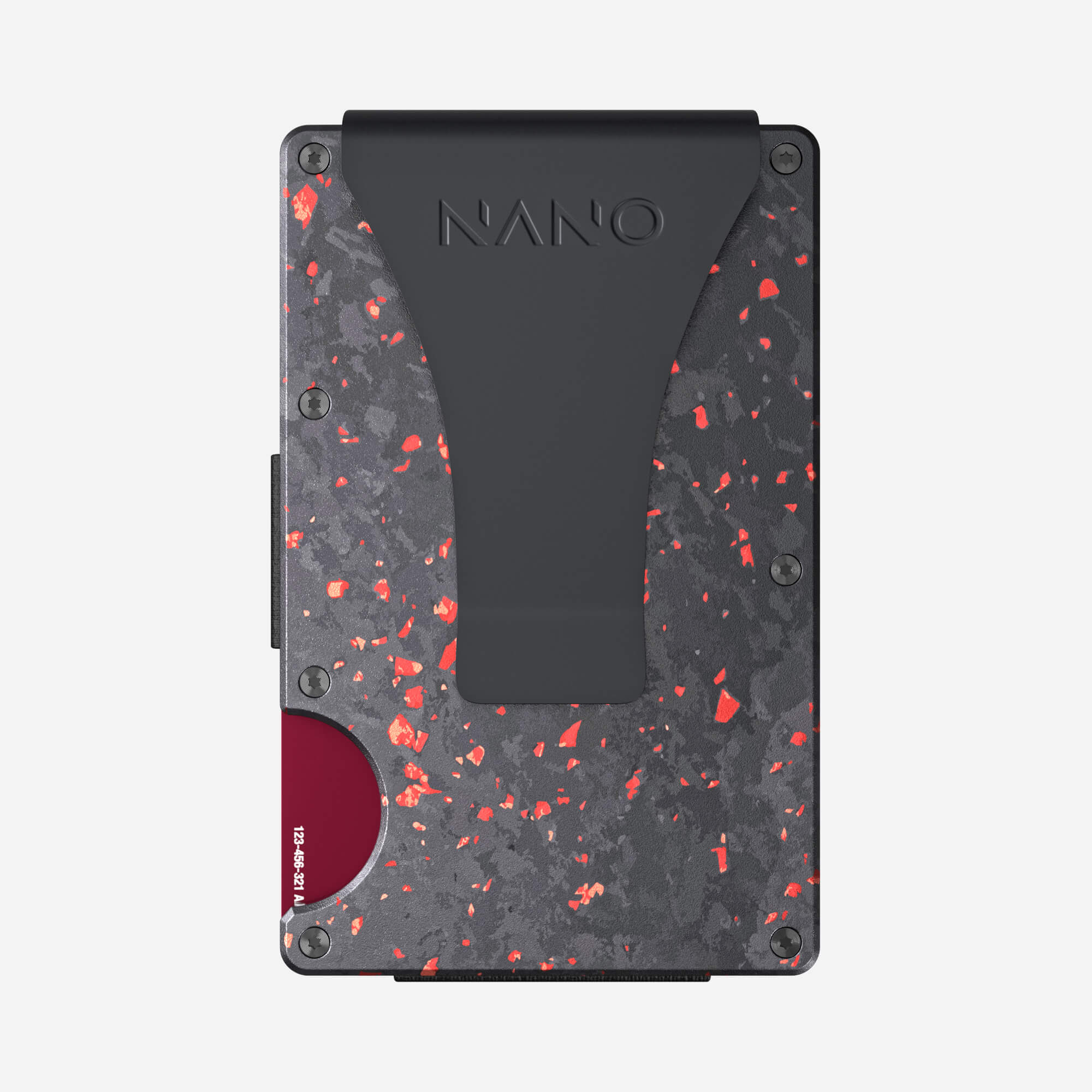 Money Clip Wallet (Nero/Rosso)