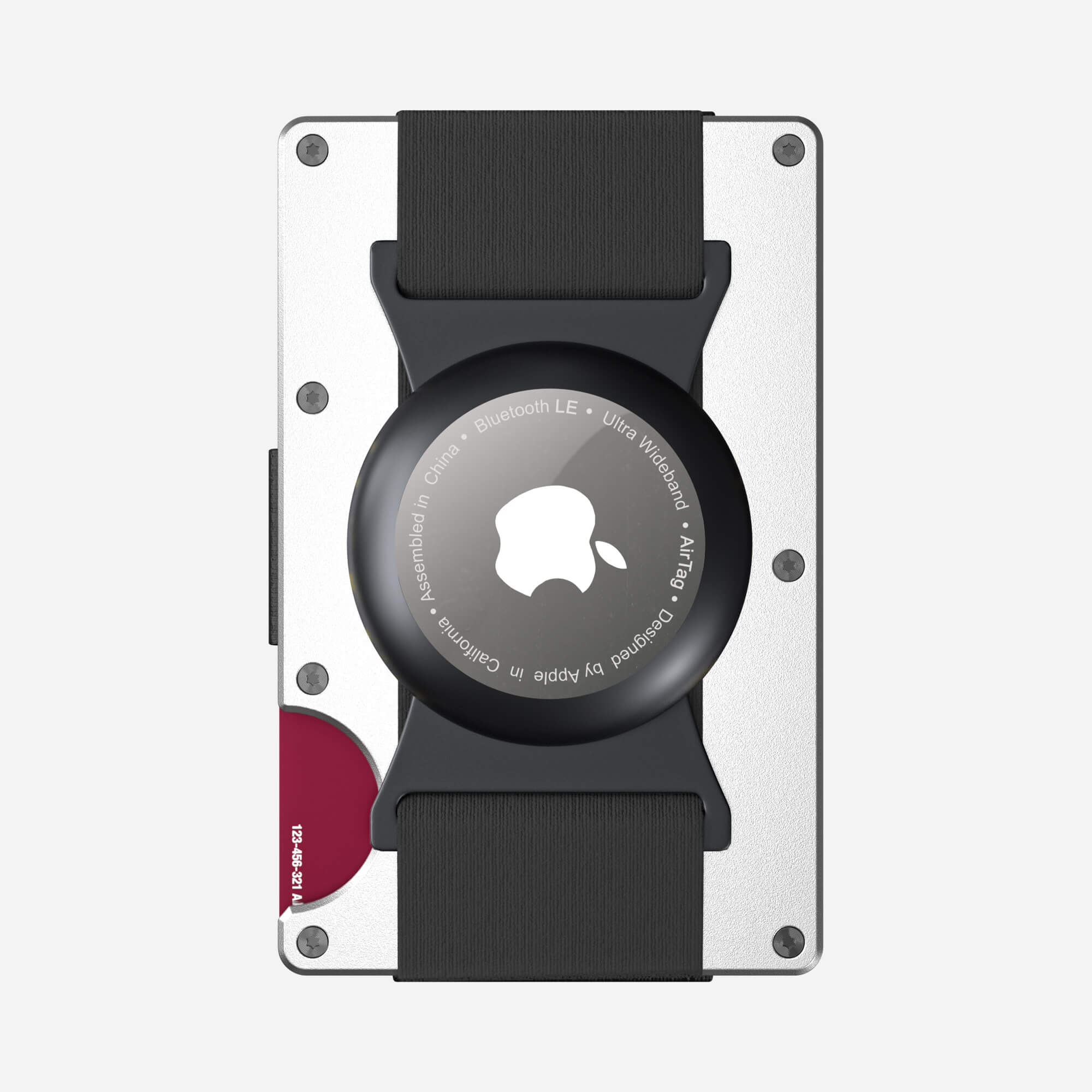 AirTag Cash Strap Wallet (Ghost Silver) Everyday Bundle