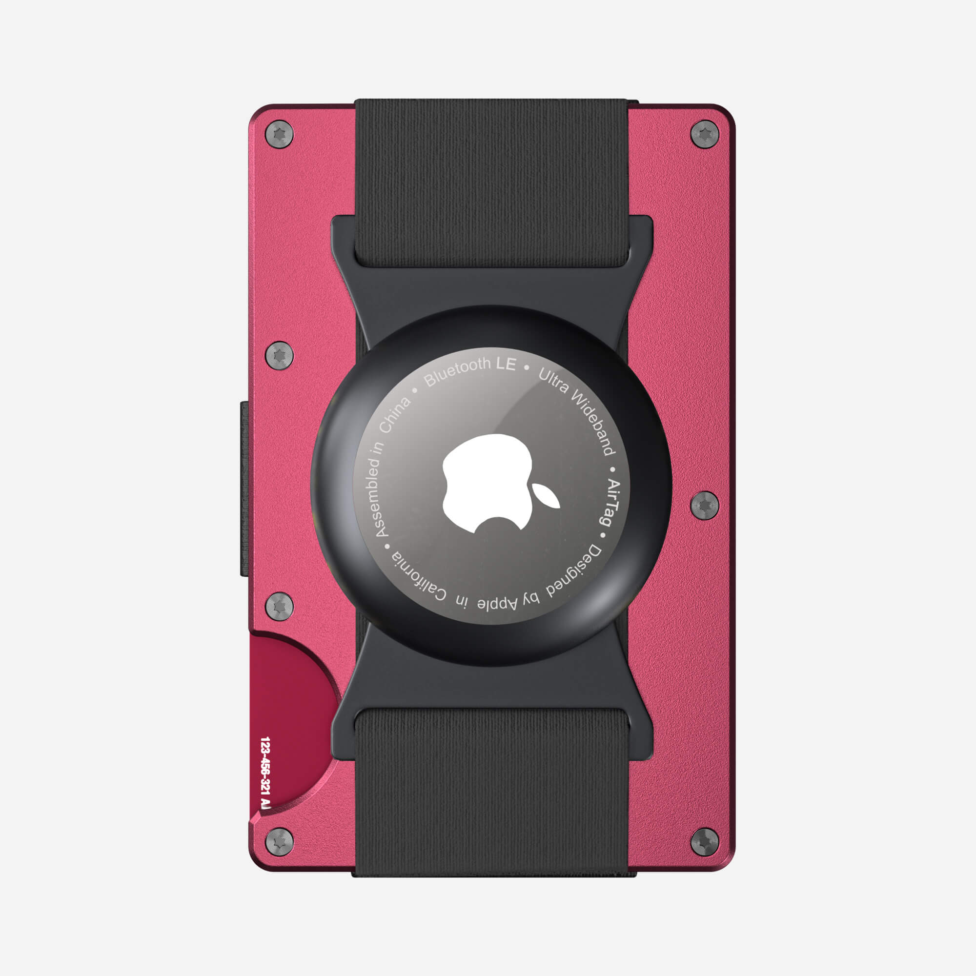 Personalised AirTag Cash Strap Wallet (Portofino Red) Essential Bundle